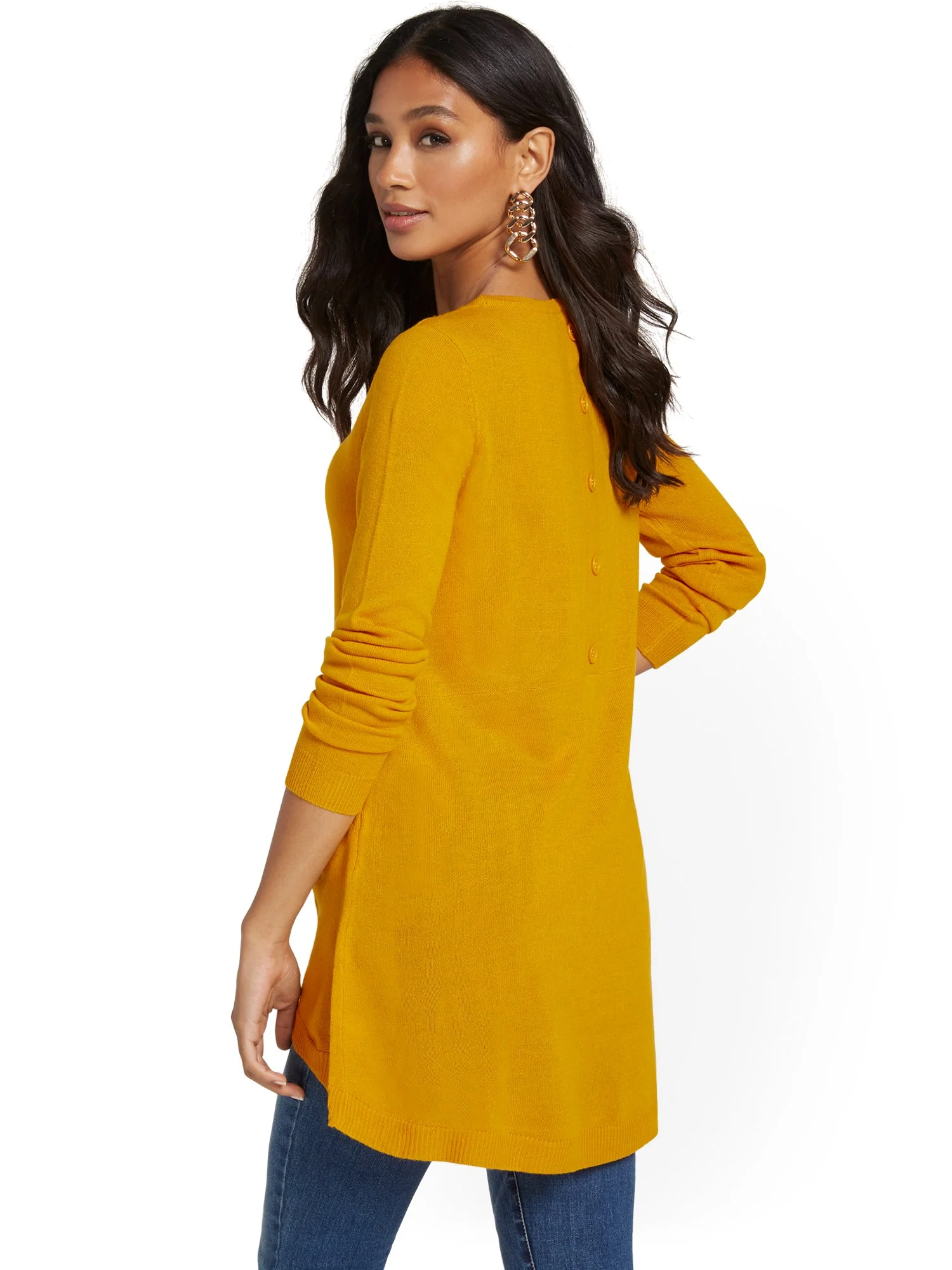Button-Back Tunic Sweater - Image 24