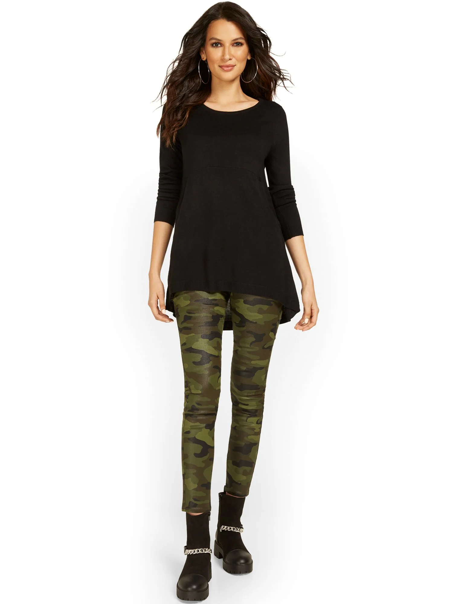 Button-Back Tunic Sweater - Image 4