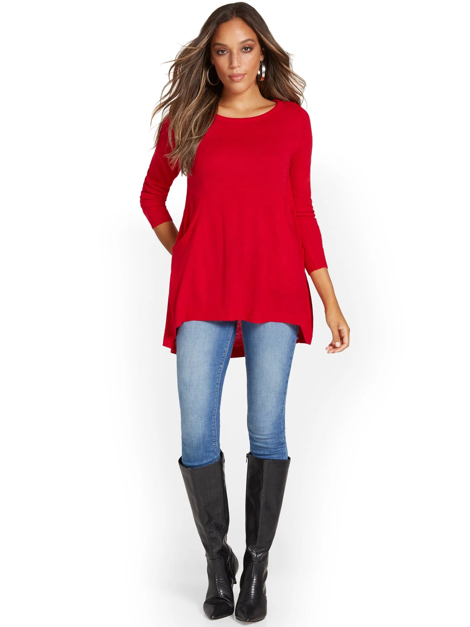 Button-Back Tunic Sweater - Image 6