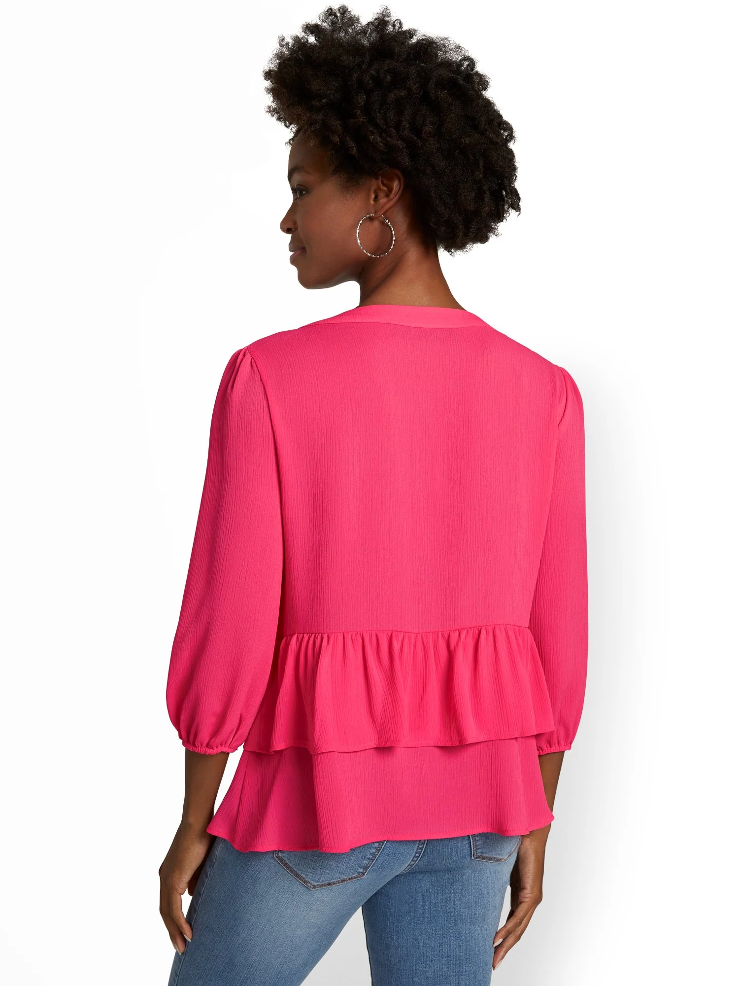 Button-Front Babydoll Top - Image 3