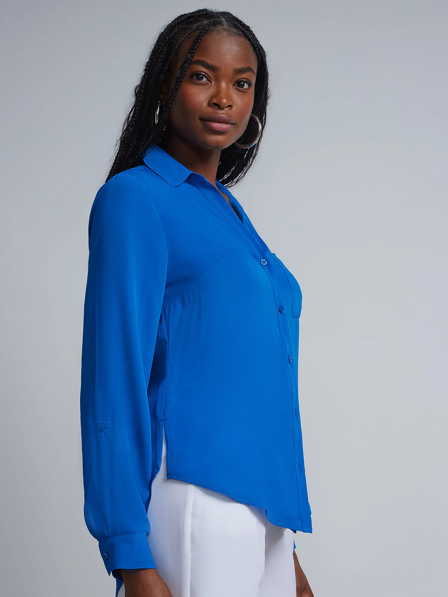 Button-Front Blouse - Image 15