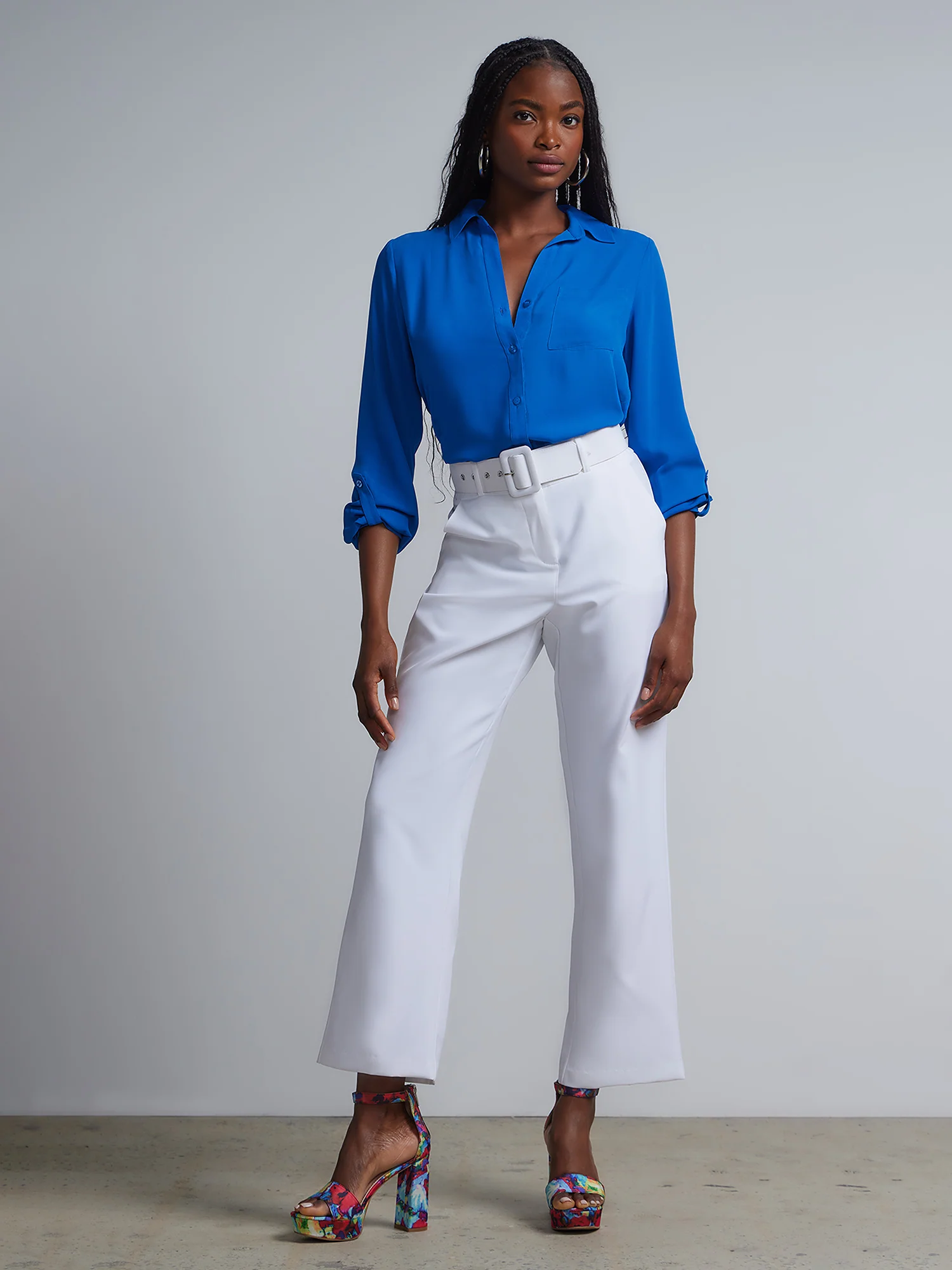 Button-Front Blouse - Image 17