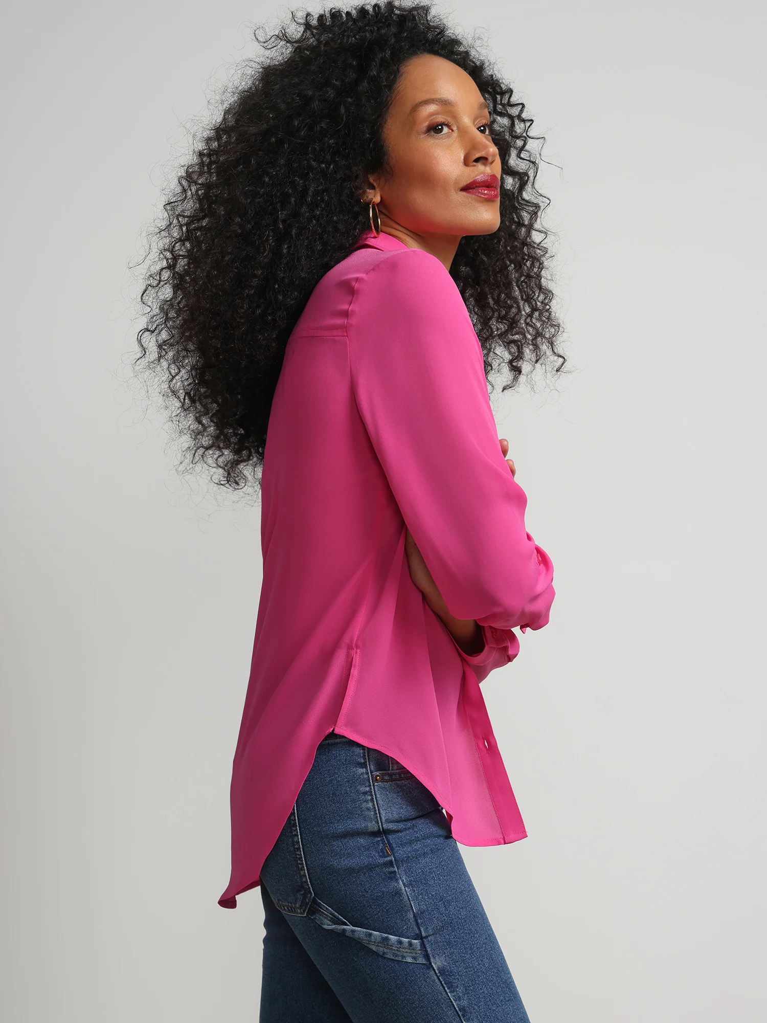 Button-Front Blouse - Image 30