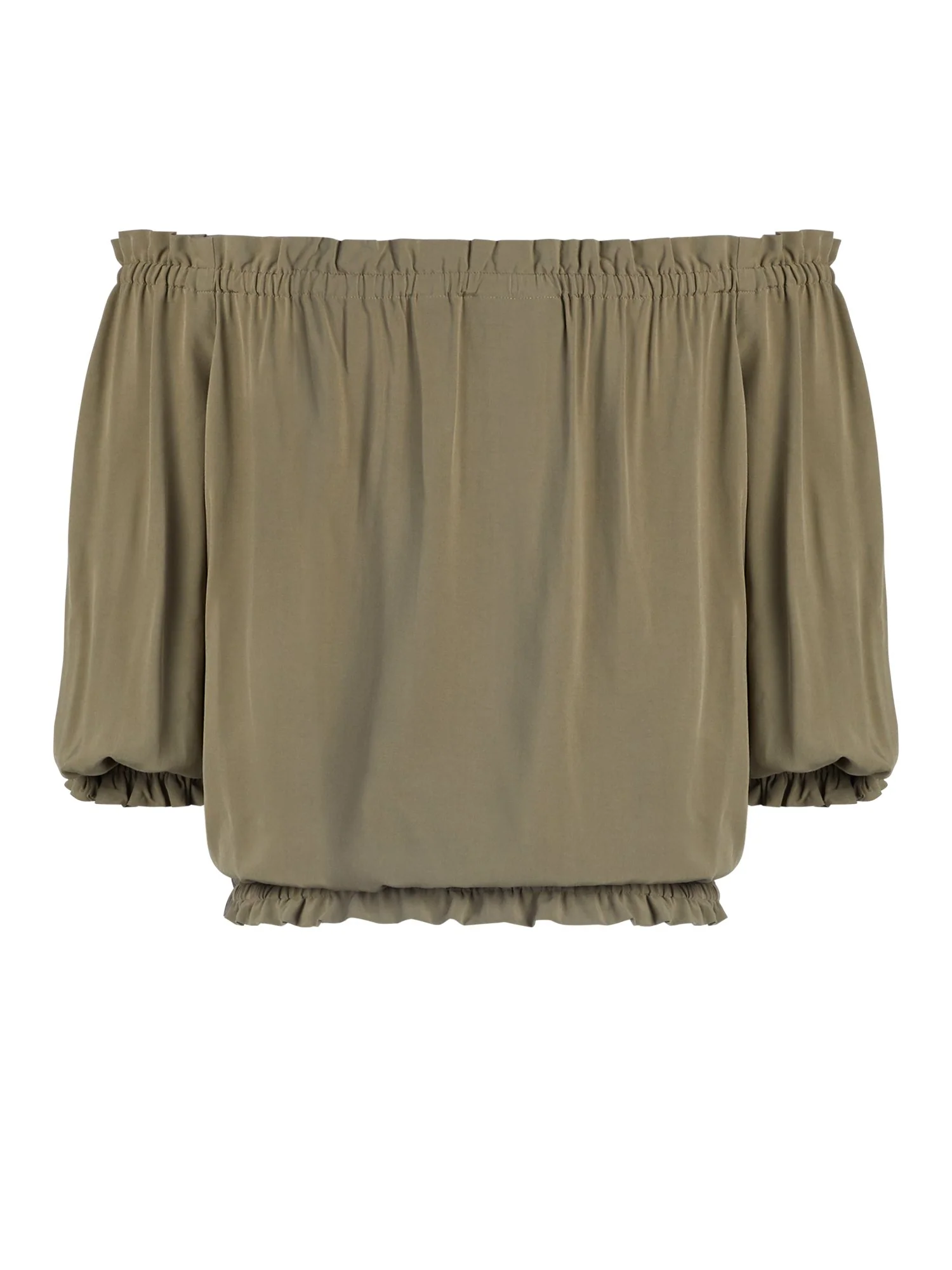 Button-Front Off-The-Shoulder Top - Image 3