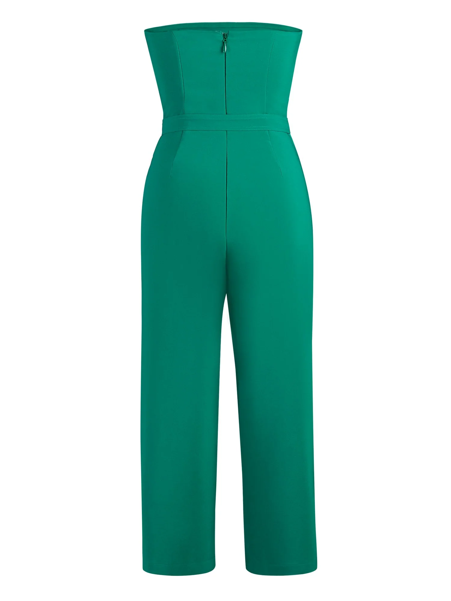 Button-Front Strapless Jumpsuit - Image 3
