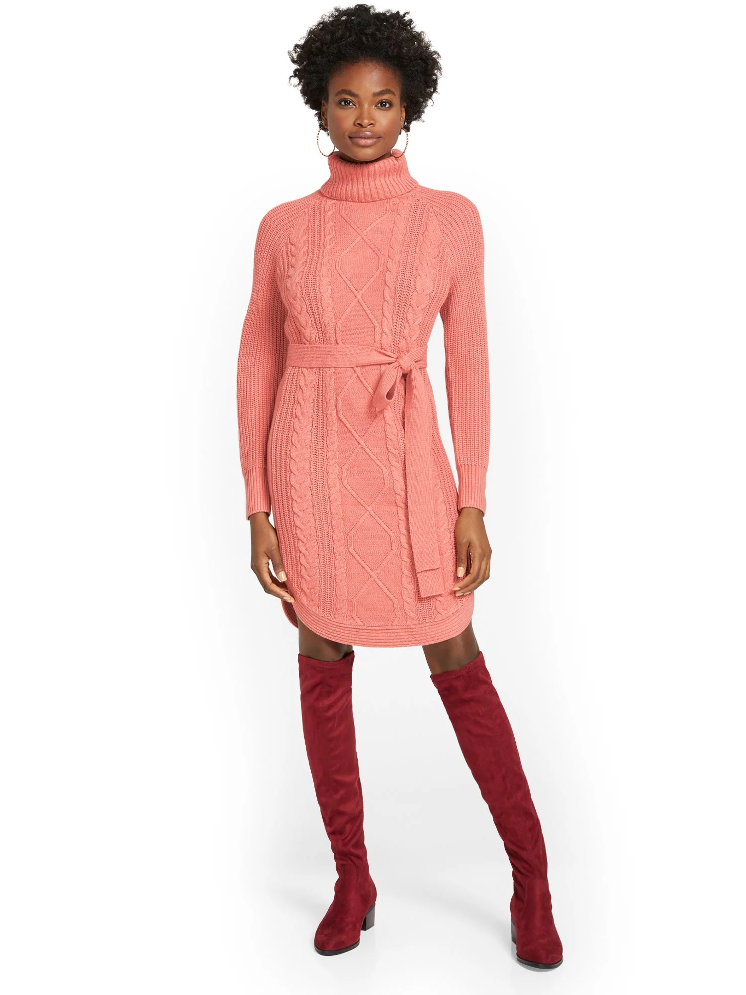 Cable-Front Sweater Dress - Image 8