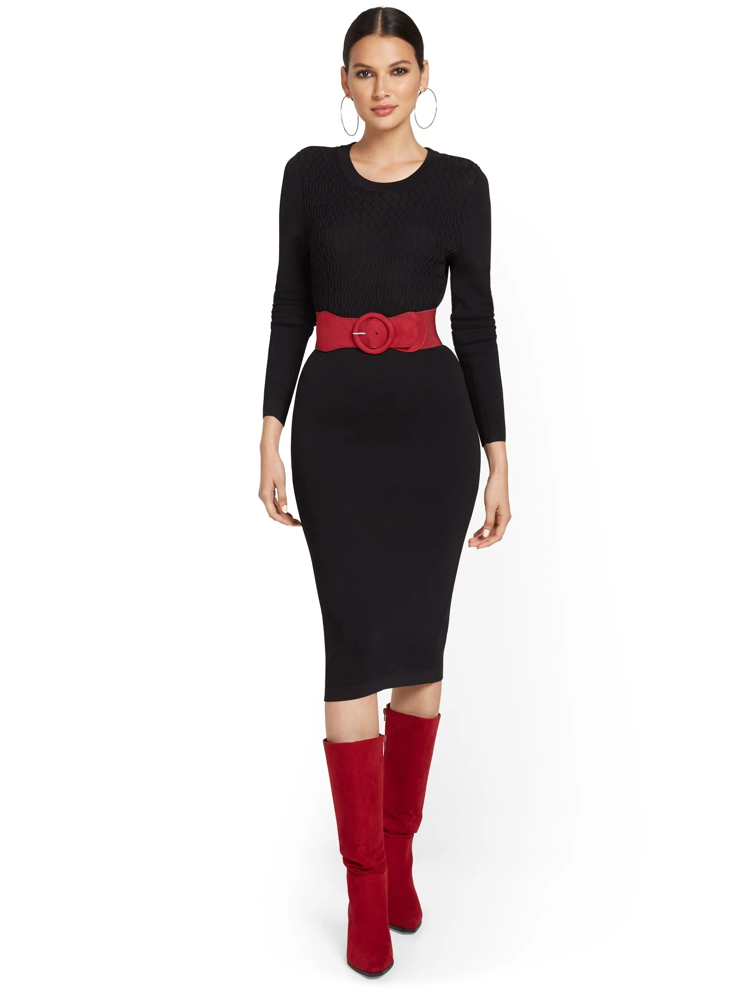 Cable-Front Sweater Dress - Image 2