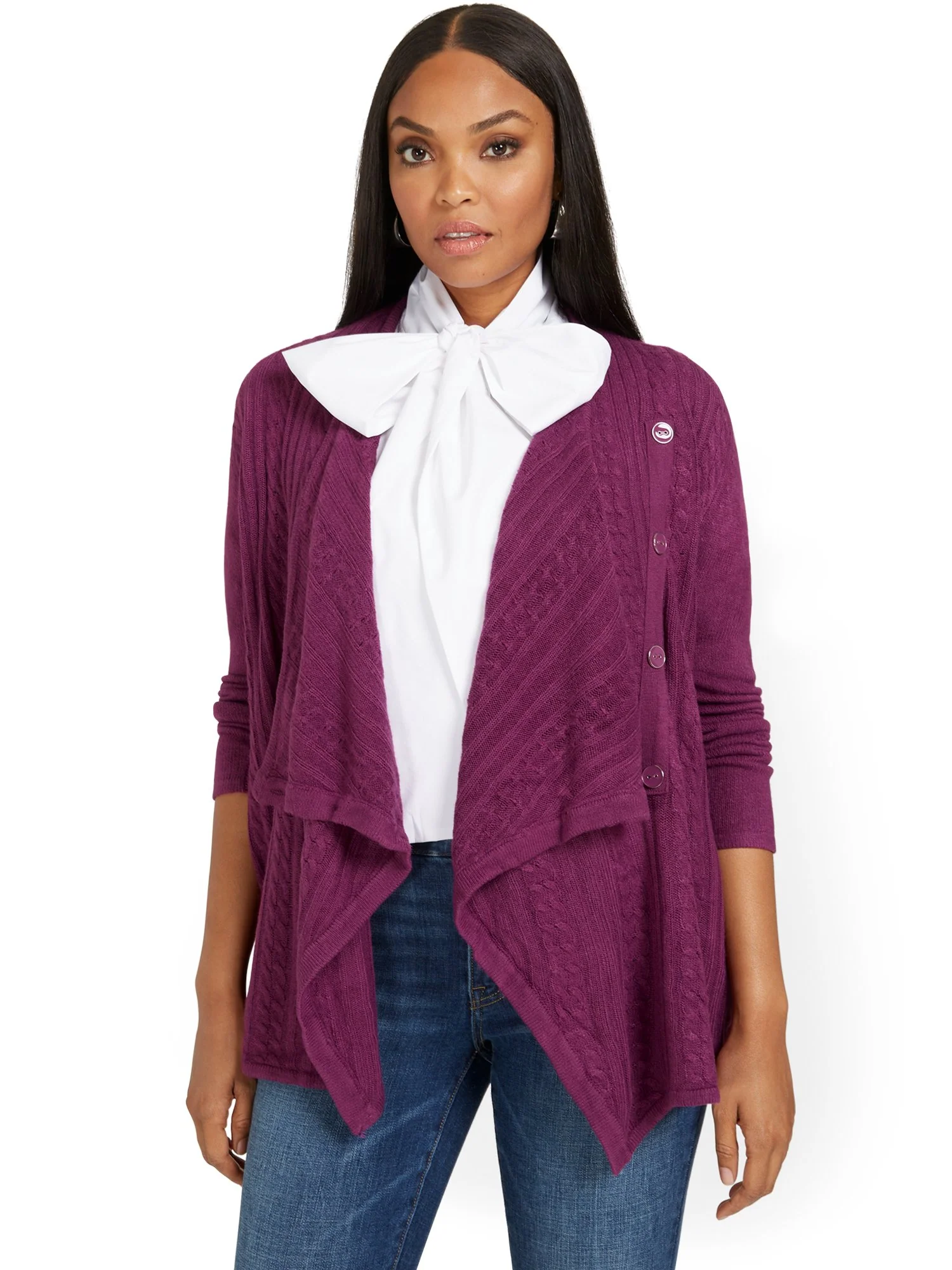 Cable-Knit Flyaway Cardigan - Image 16