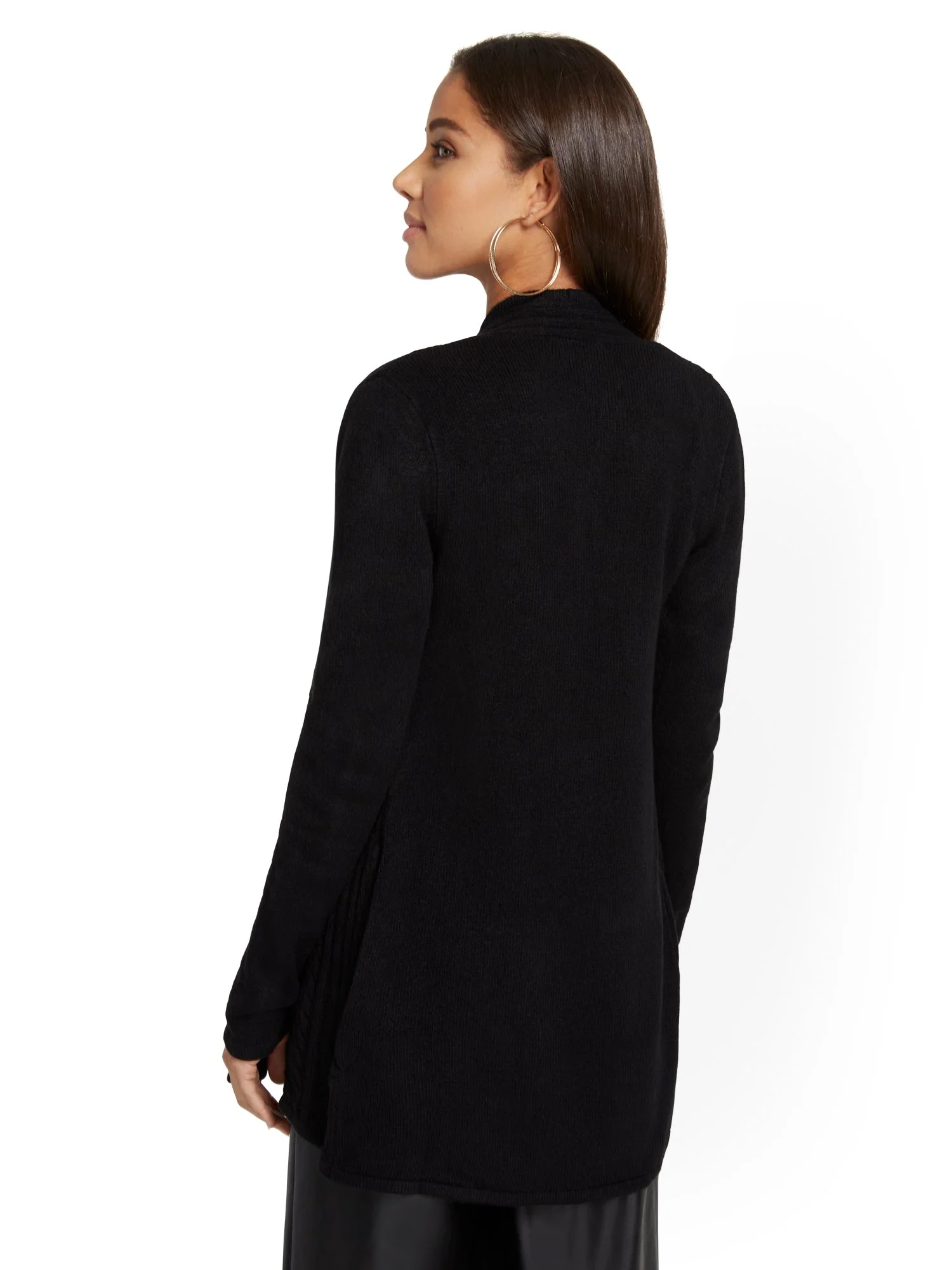 Cable-Knit Flyaway Cardigan - Image 3