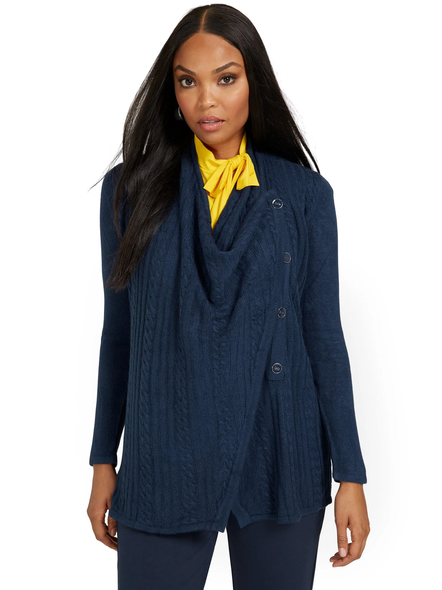 Cable-Knit Flyaway Cardigan - Image 6