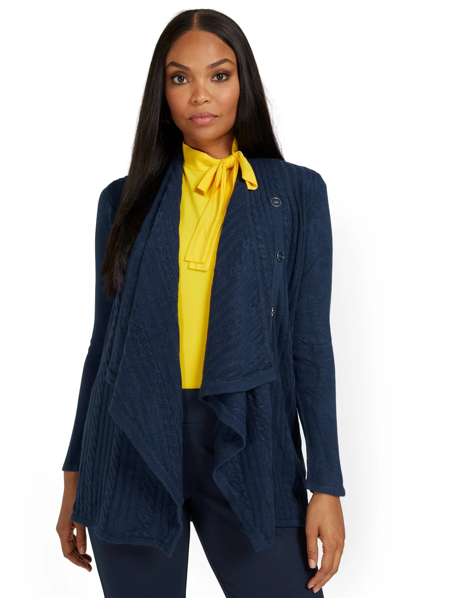 Cable-Knit Flyaway Cardigan - Image 8