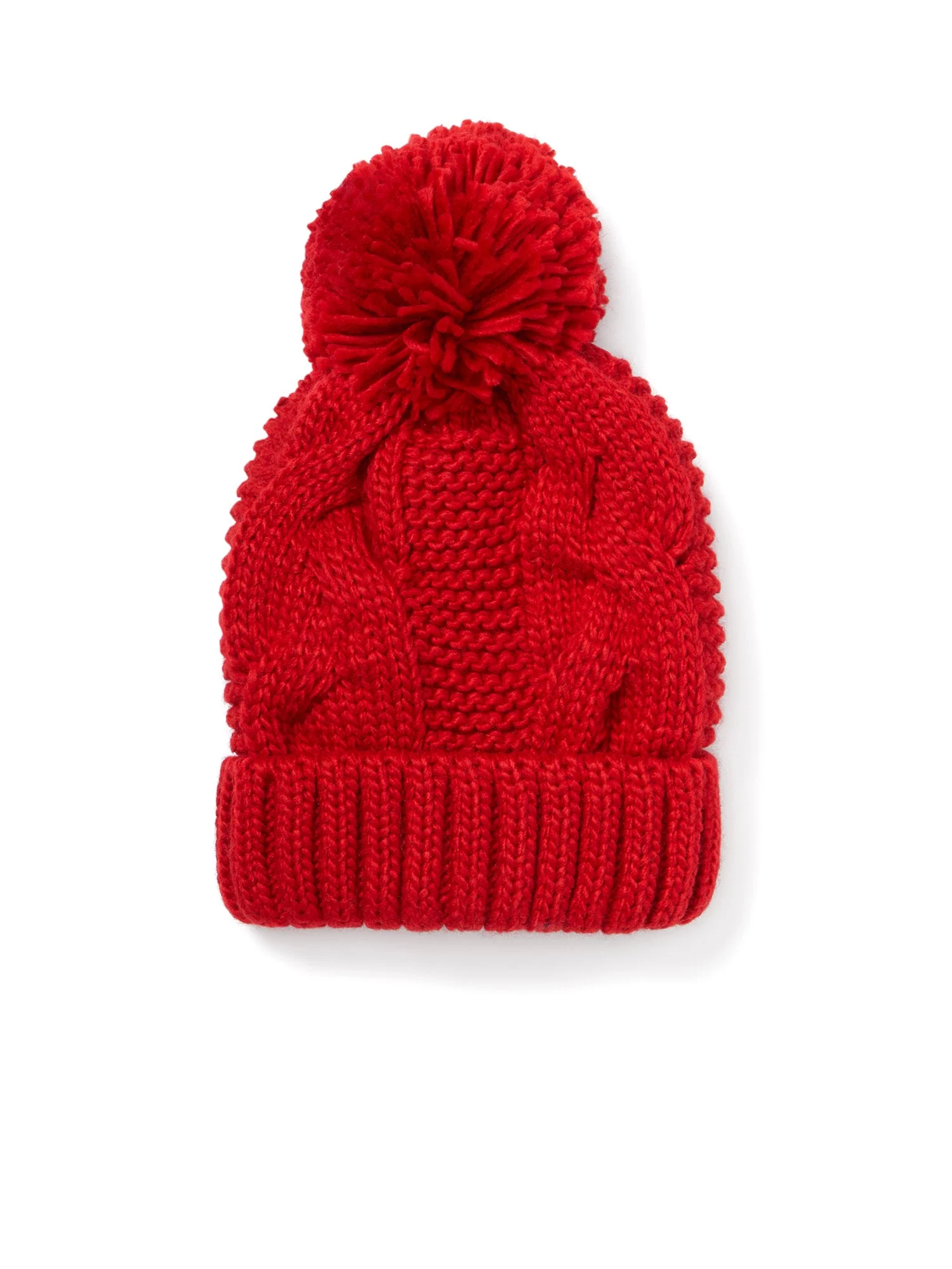 Cable-Knit Pom-Pom Beanie Hat - Image 10