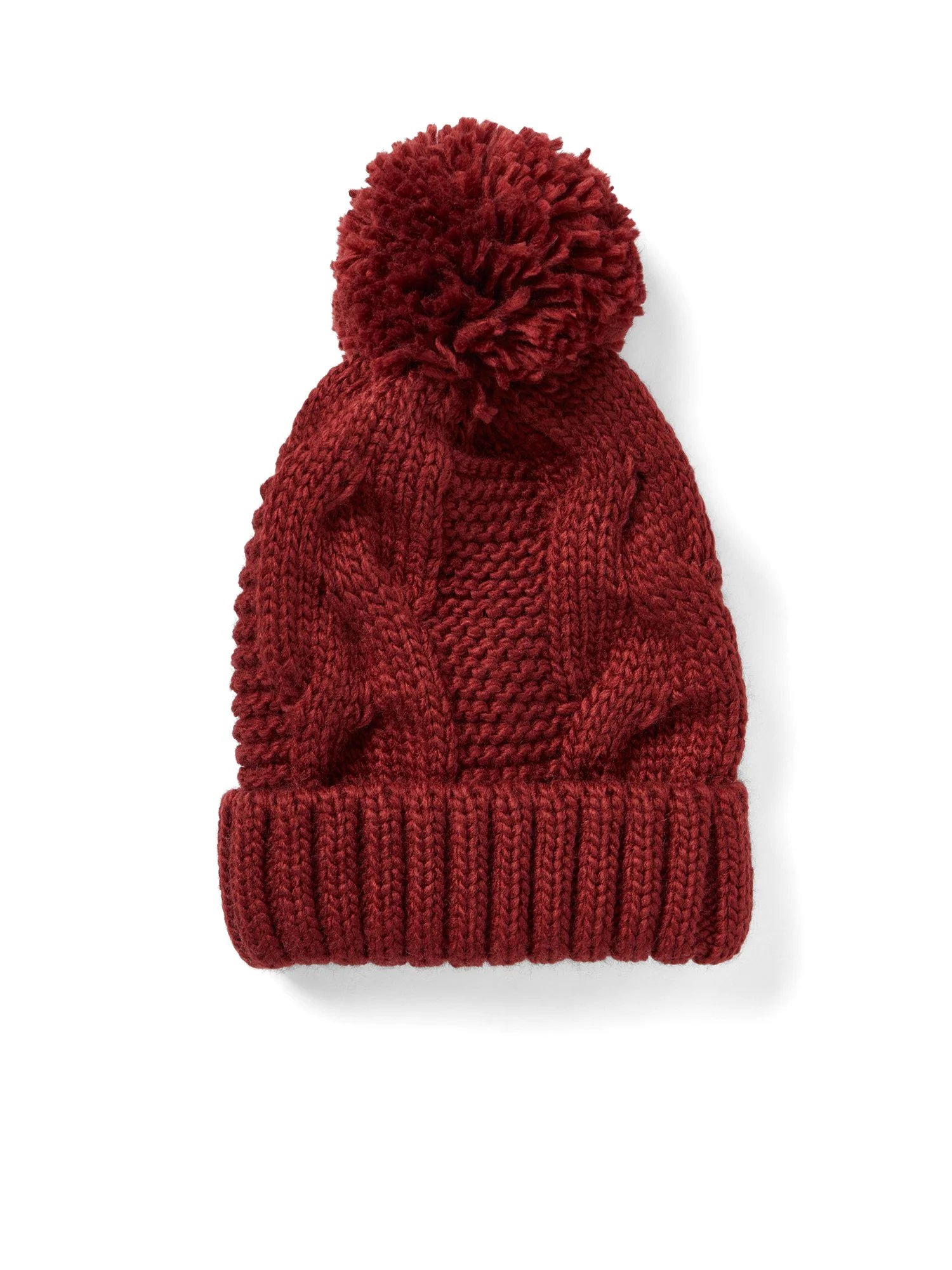 Cable-Knit Pom-Pom Beanie Hat - Image 13