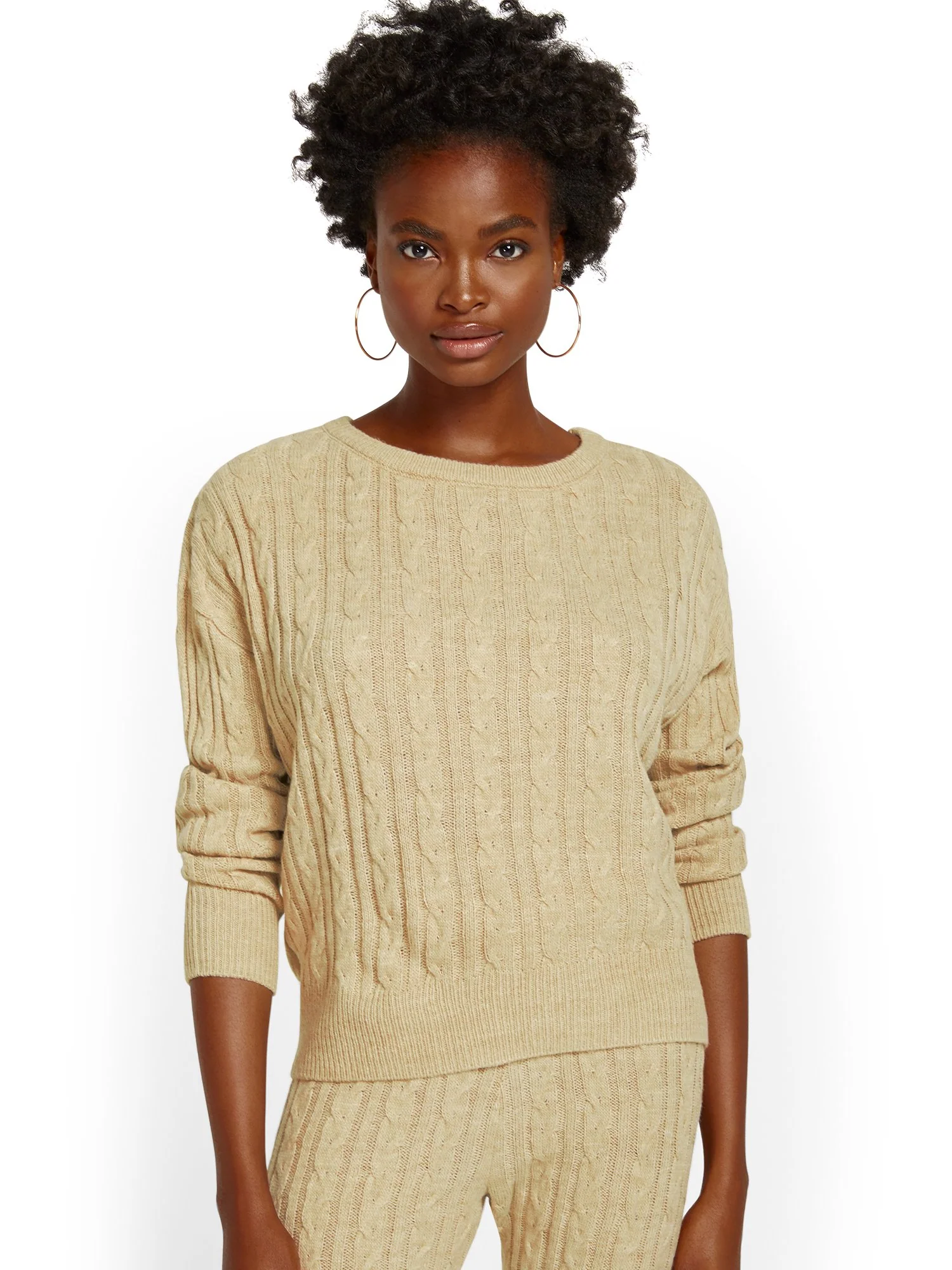 Cable-Knit Pullover Sweatshirt - Image 8