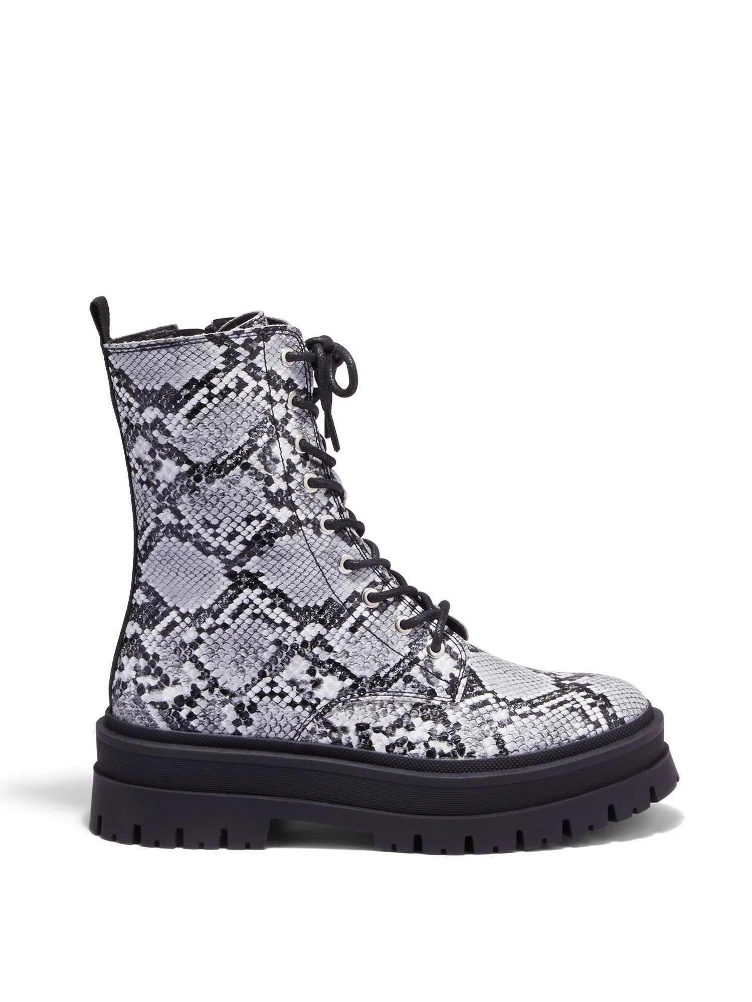 Callie Lace-Up Combat Boot - Snake-Print - Image 3
