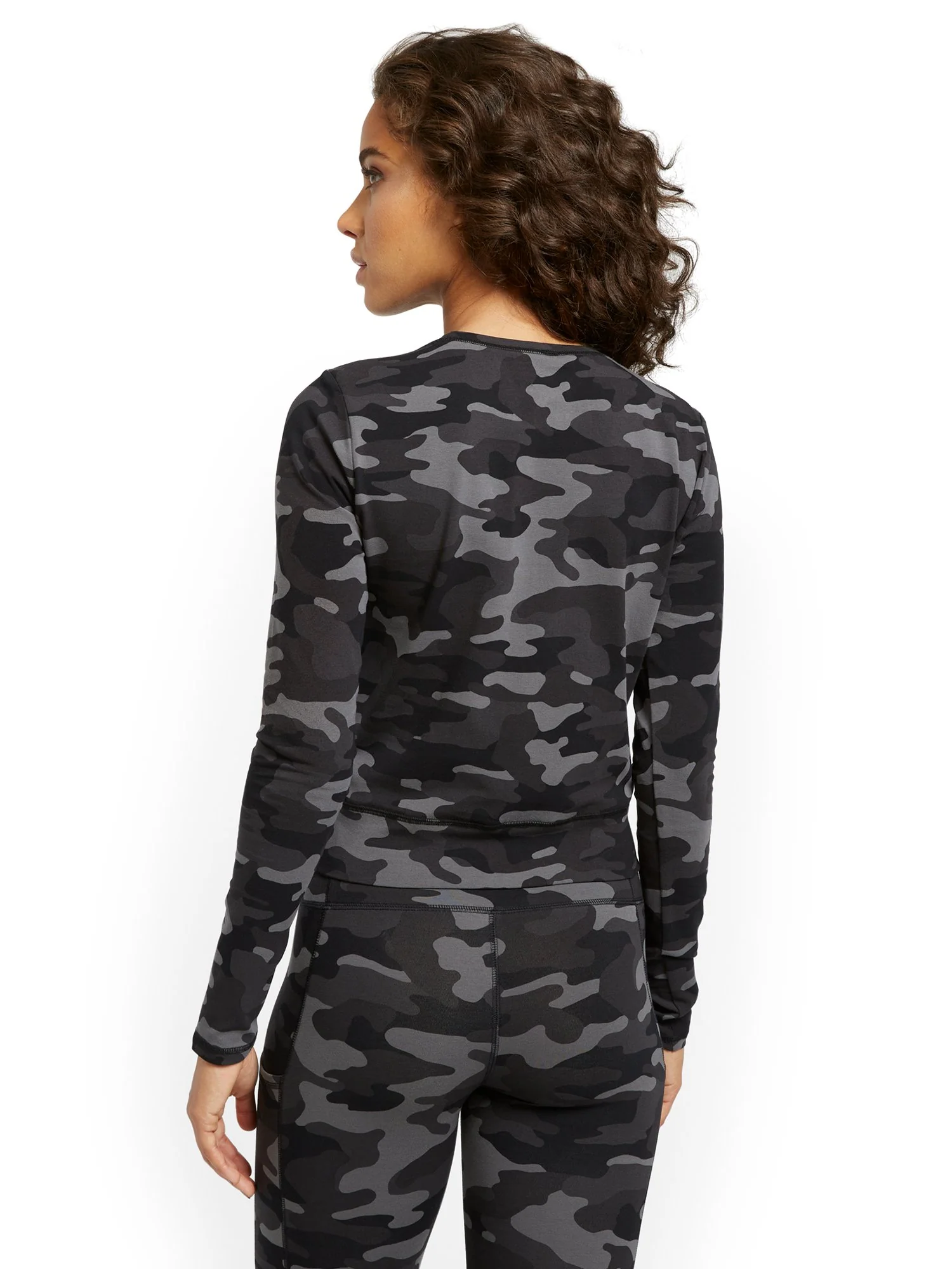 Camo-Print Athleisure Yoga Top - Image 3