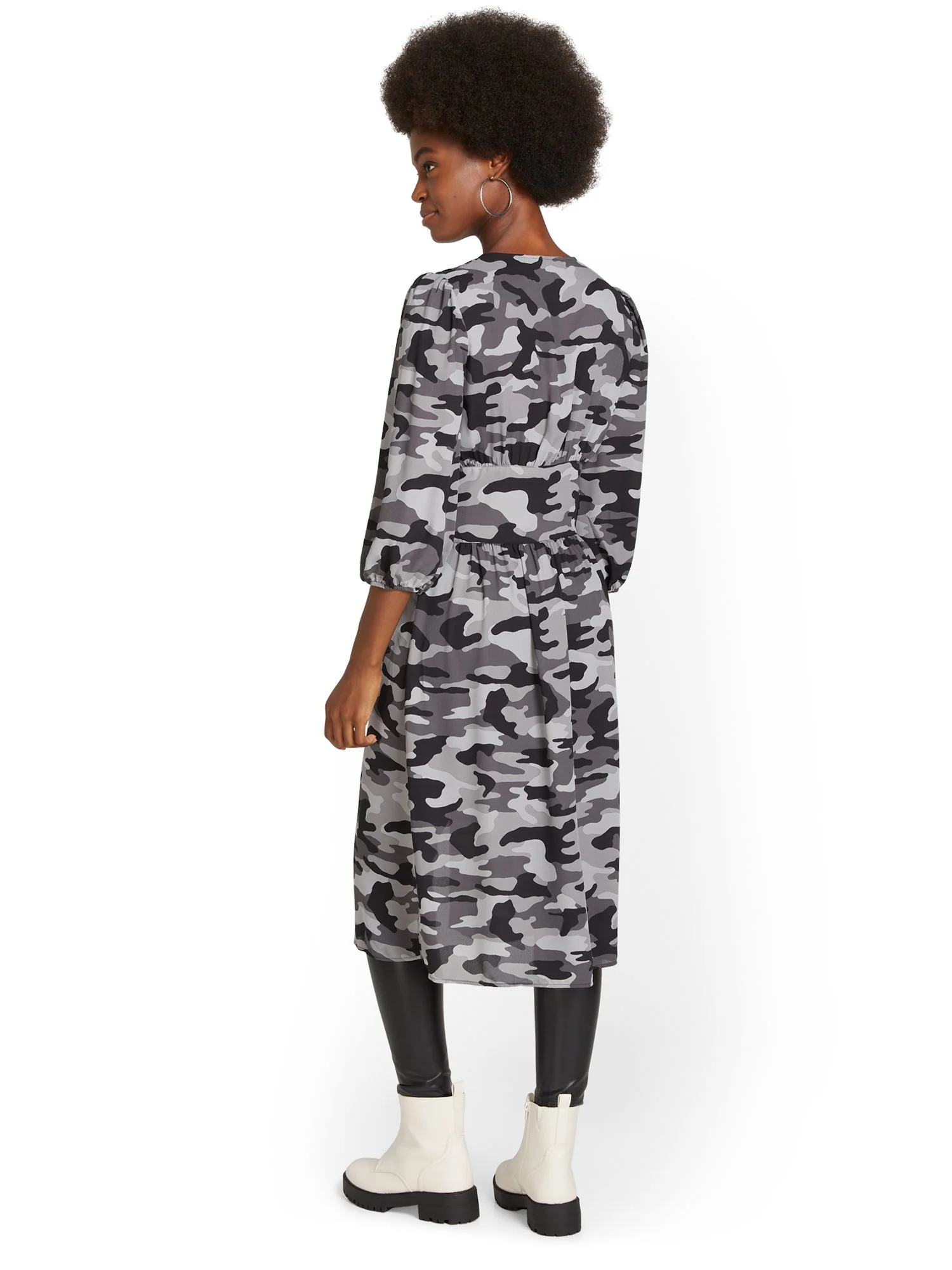 Camo-Print Lace-Up Duster - Image 3