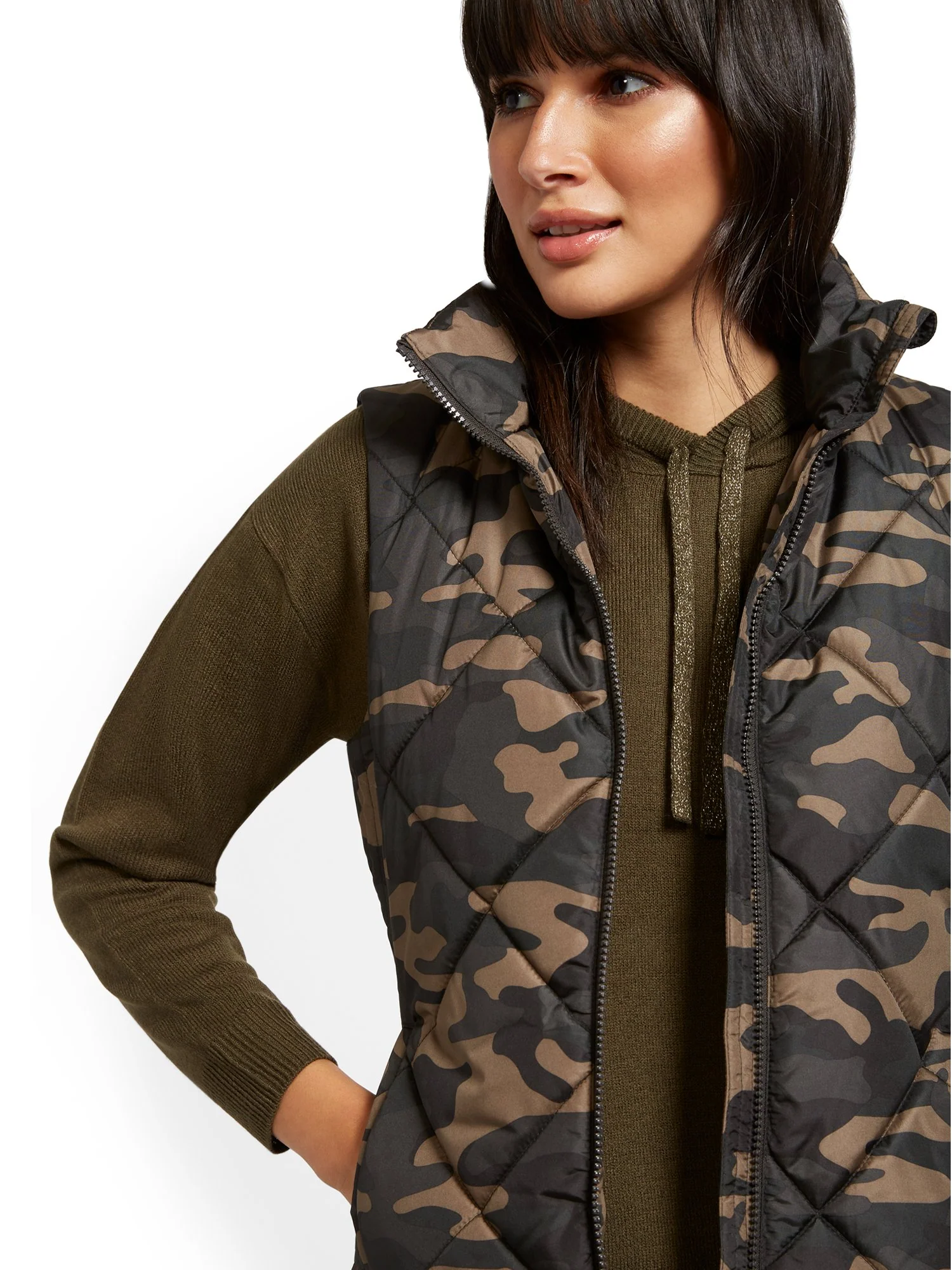 Camo-Print Puffer Vest - Image 4