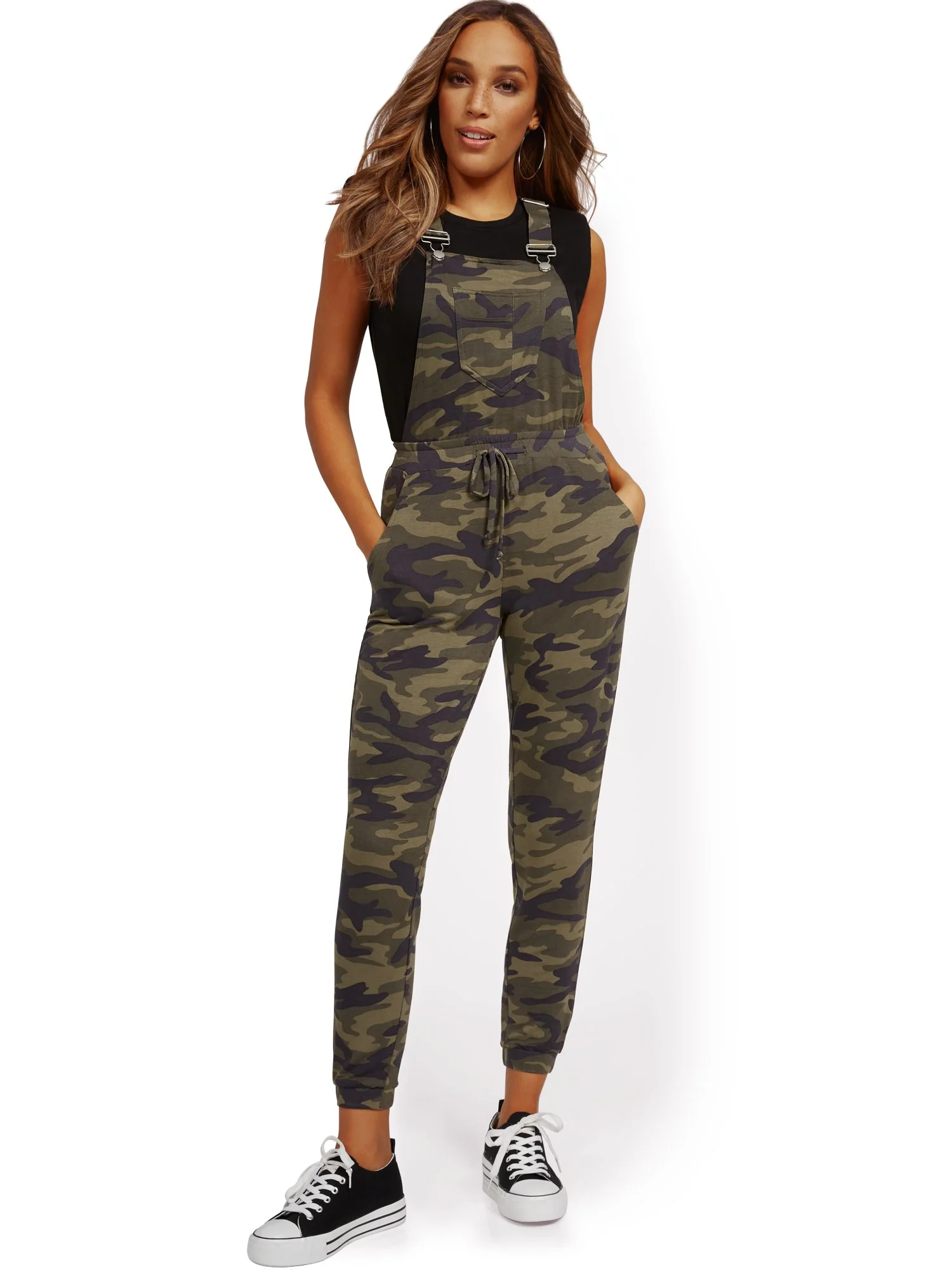 Camo-Print Soft Drawstring Overall - Image 4