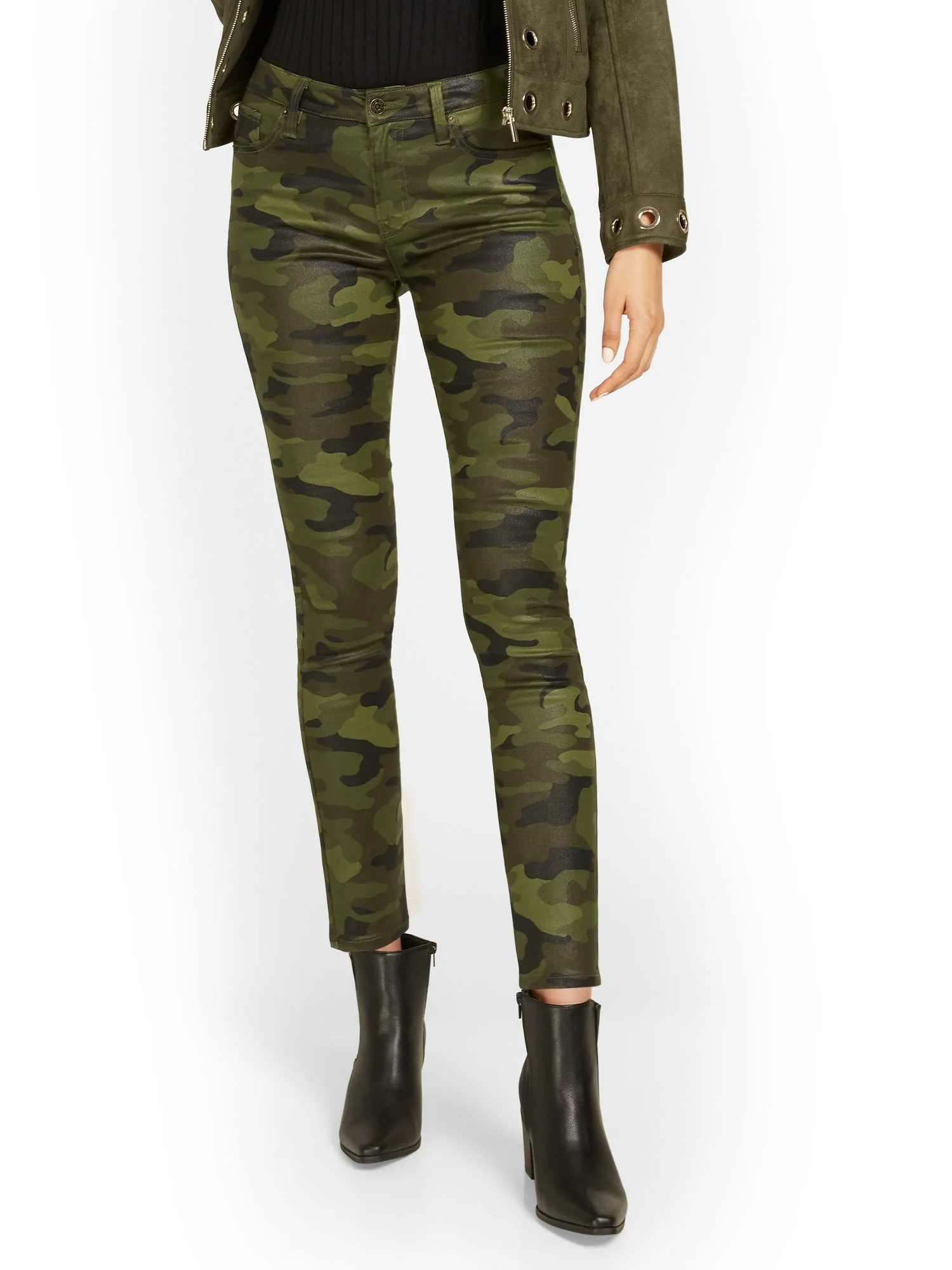 Camo-Print Super-Skinny Ankle Jeans - Image 2