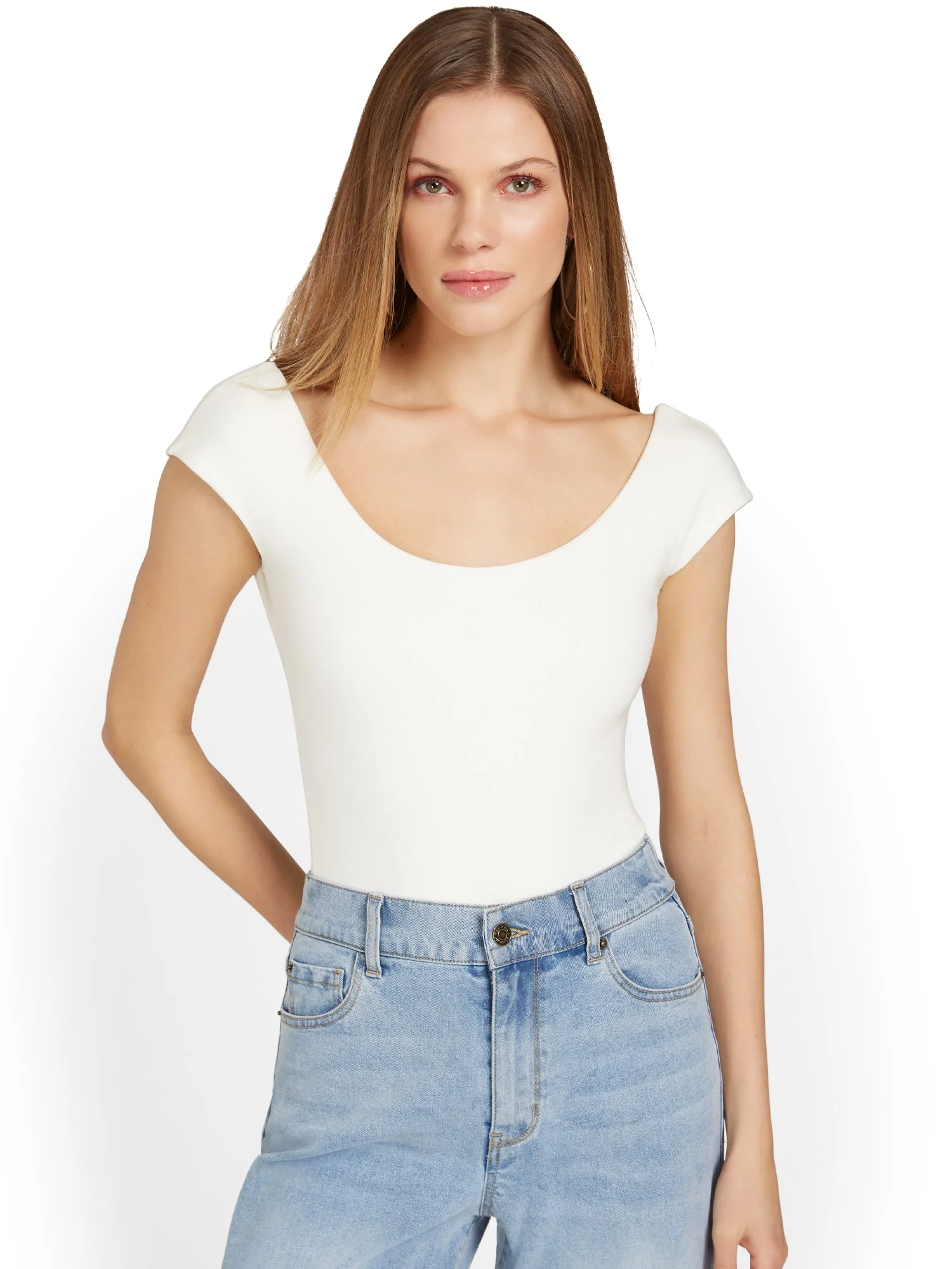 Cap-Sleeve Low-Back Bodysuit - Image 11