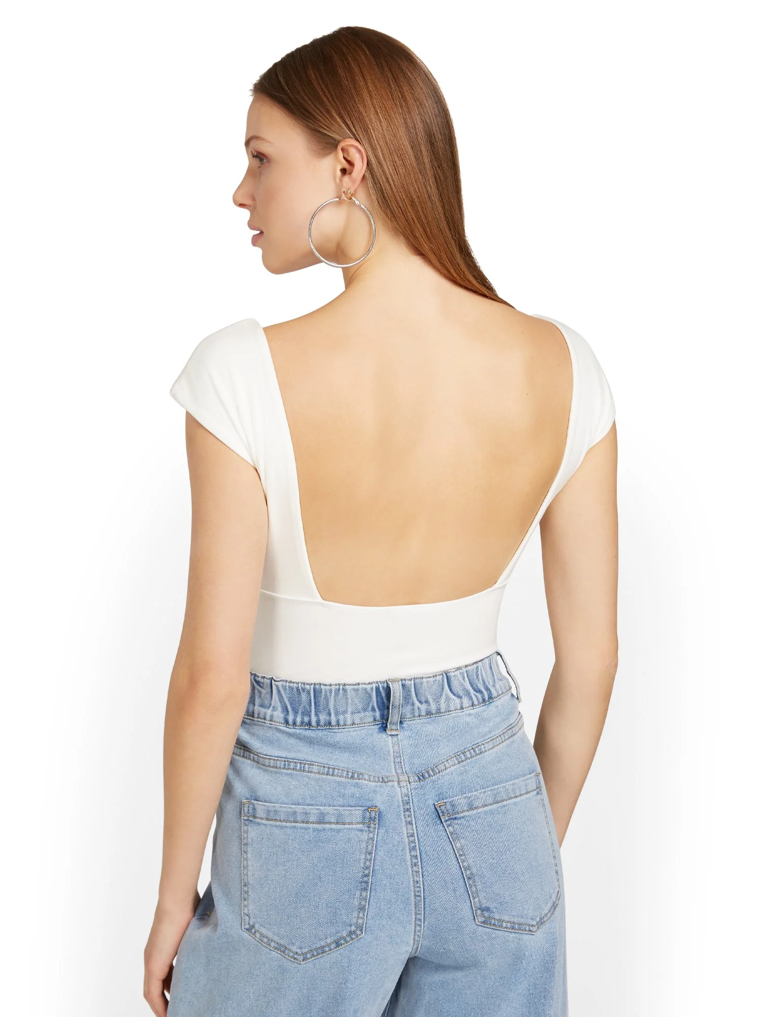 Cap-Sleeve Low-Back Bodysuit - Image 12