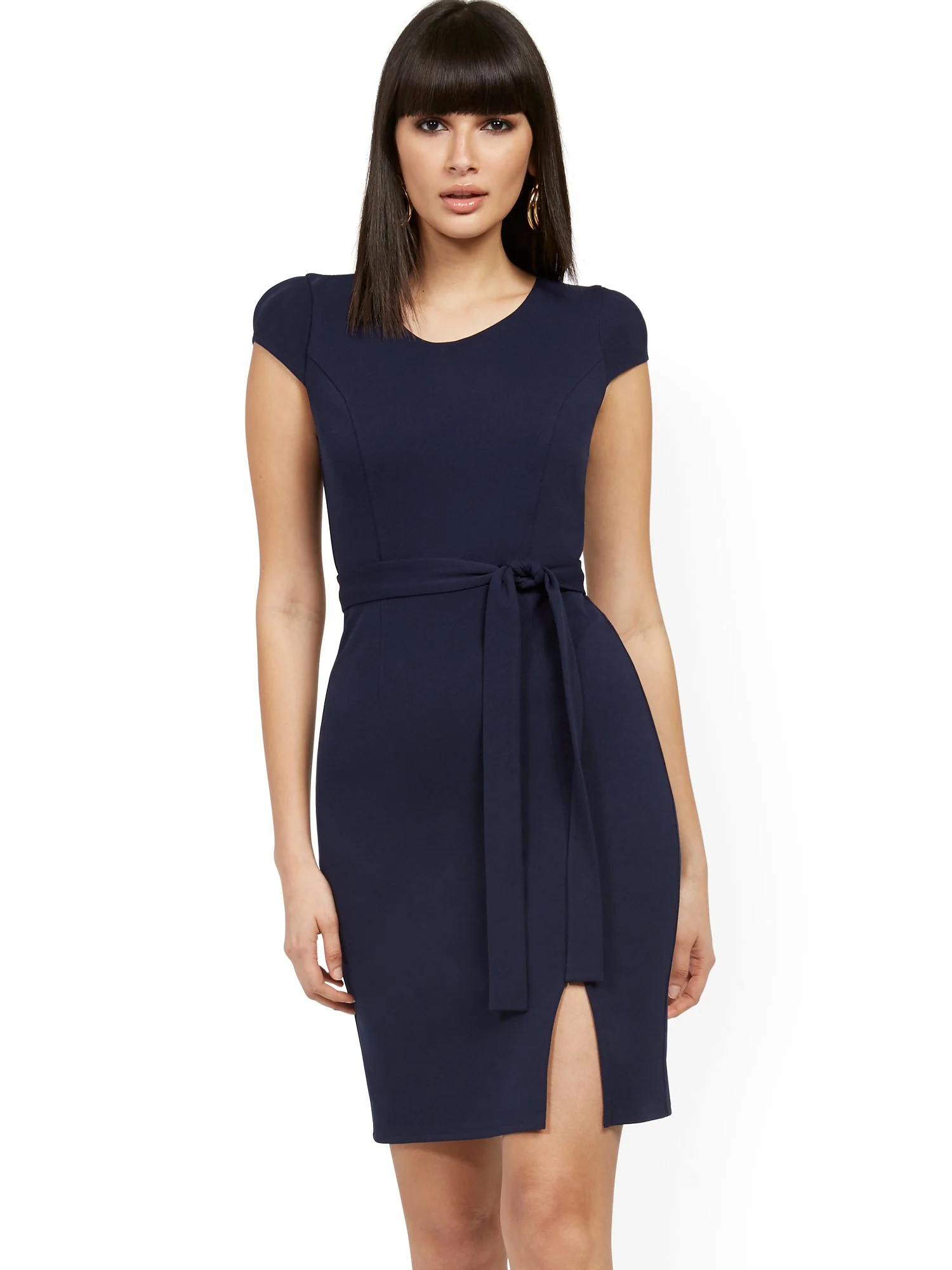 Cap-Sleeve Sheath Dress - Magic Crepe® - Image 4