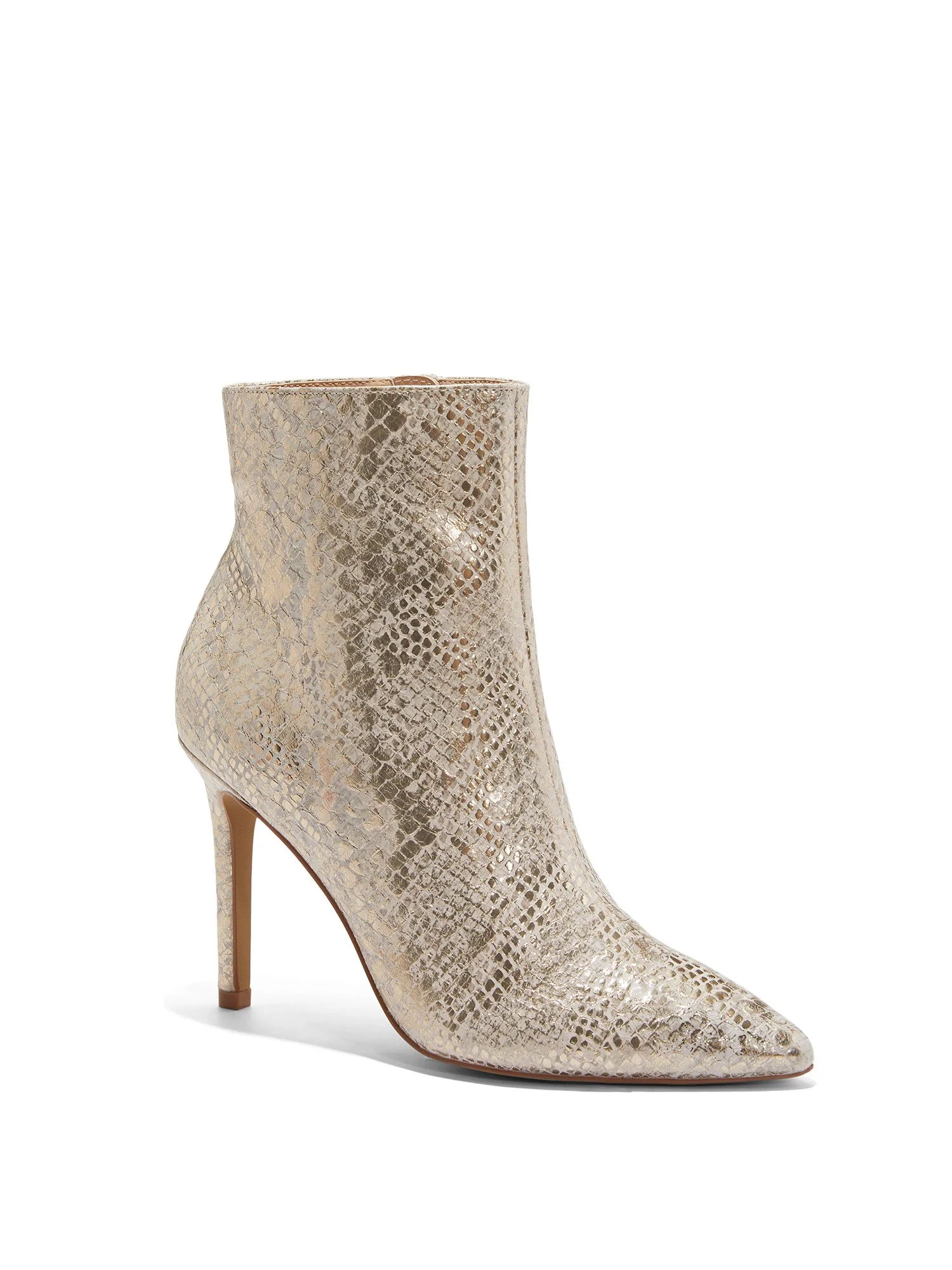 Carmen High-Heel Bootie - Metallic Snake-Print