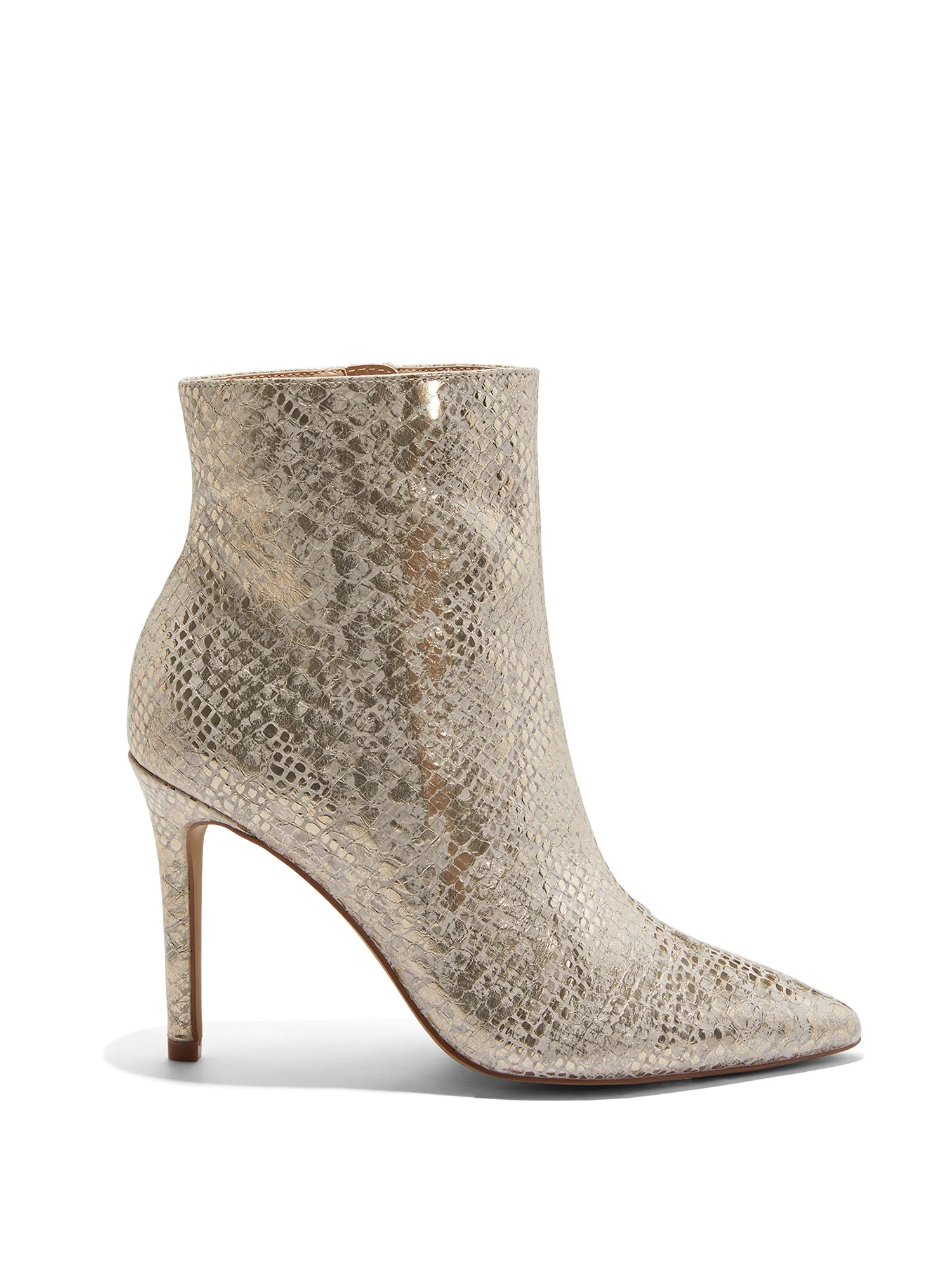 Carmen High-Heel Bootie - Metallic Snake-Print - Image 4