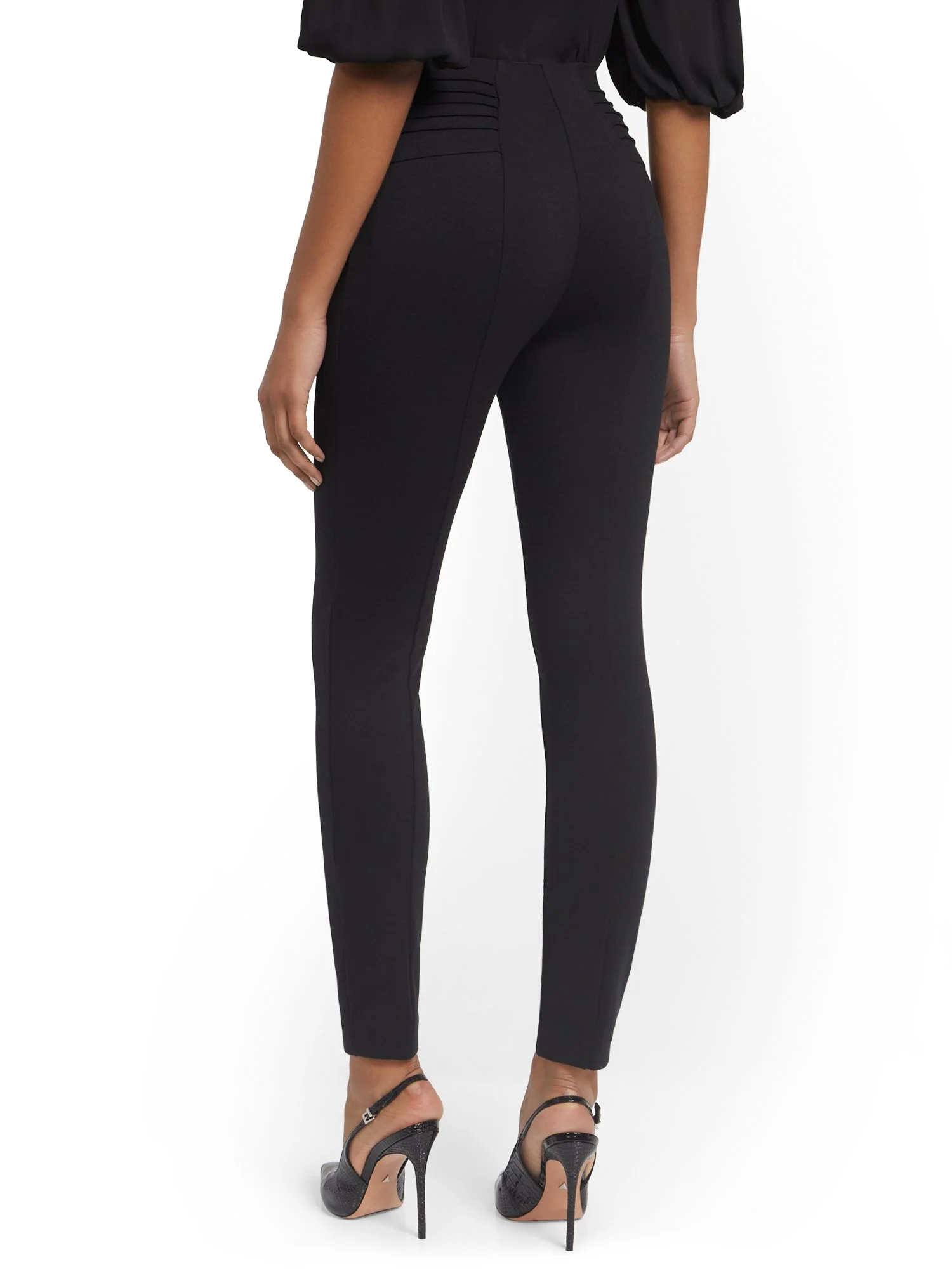 Carrie High-Waisted Zip-Accent Pull-On Pant - Image 3