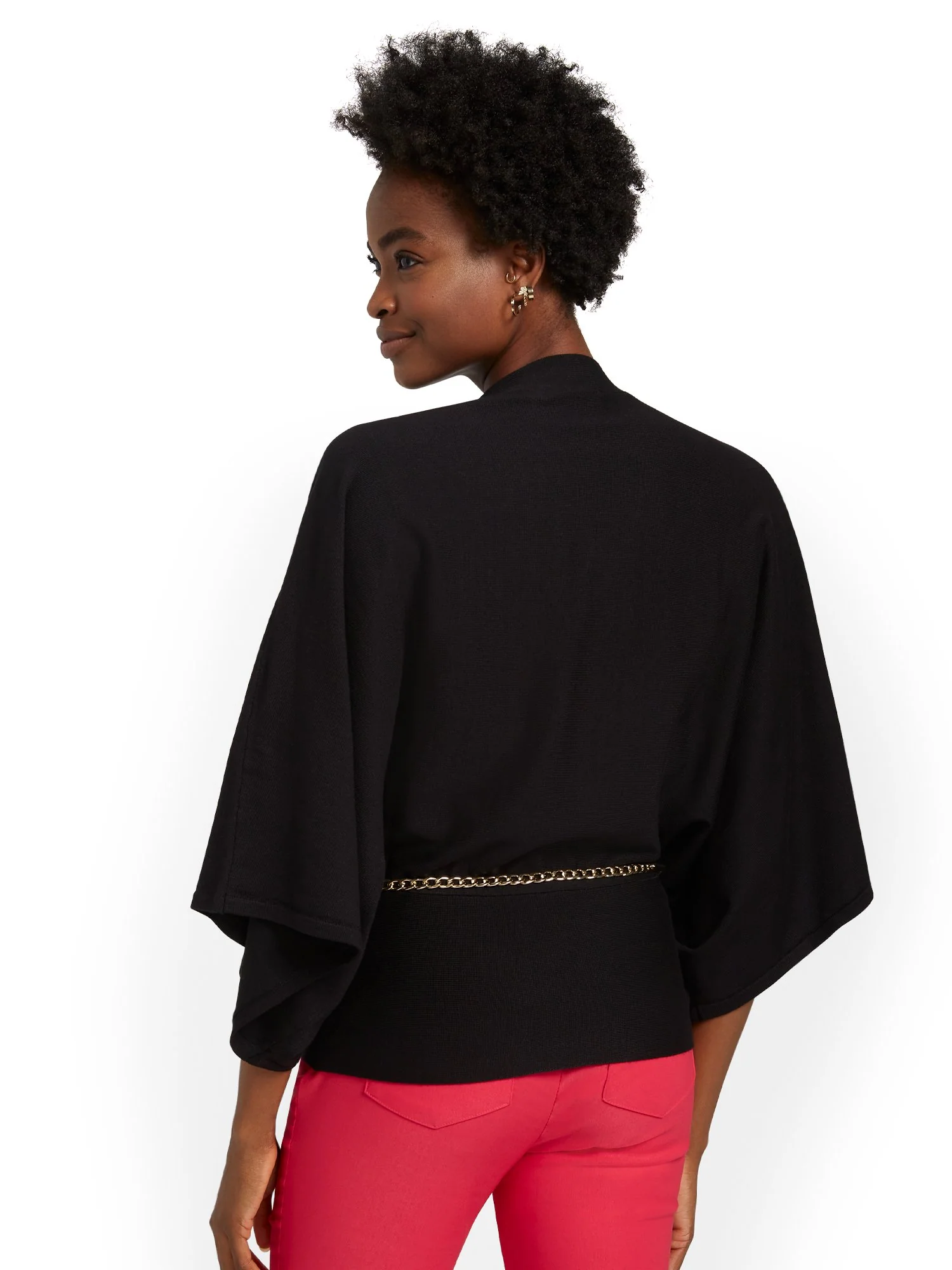 Chain-Belt Kimono Sweater - Image 3