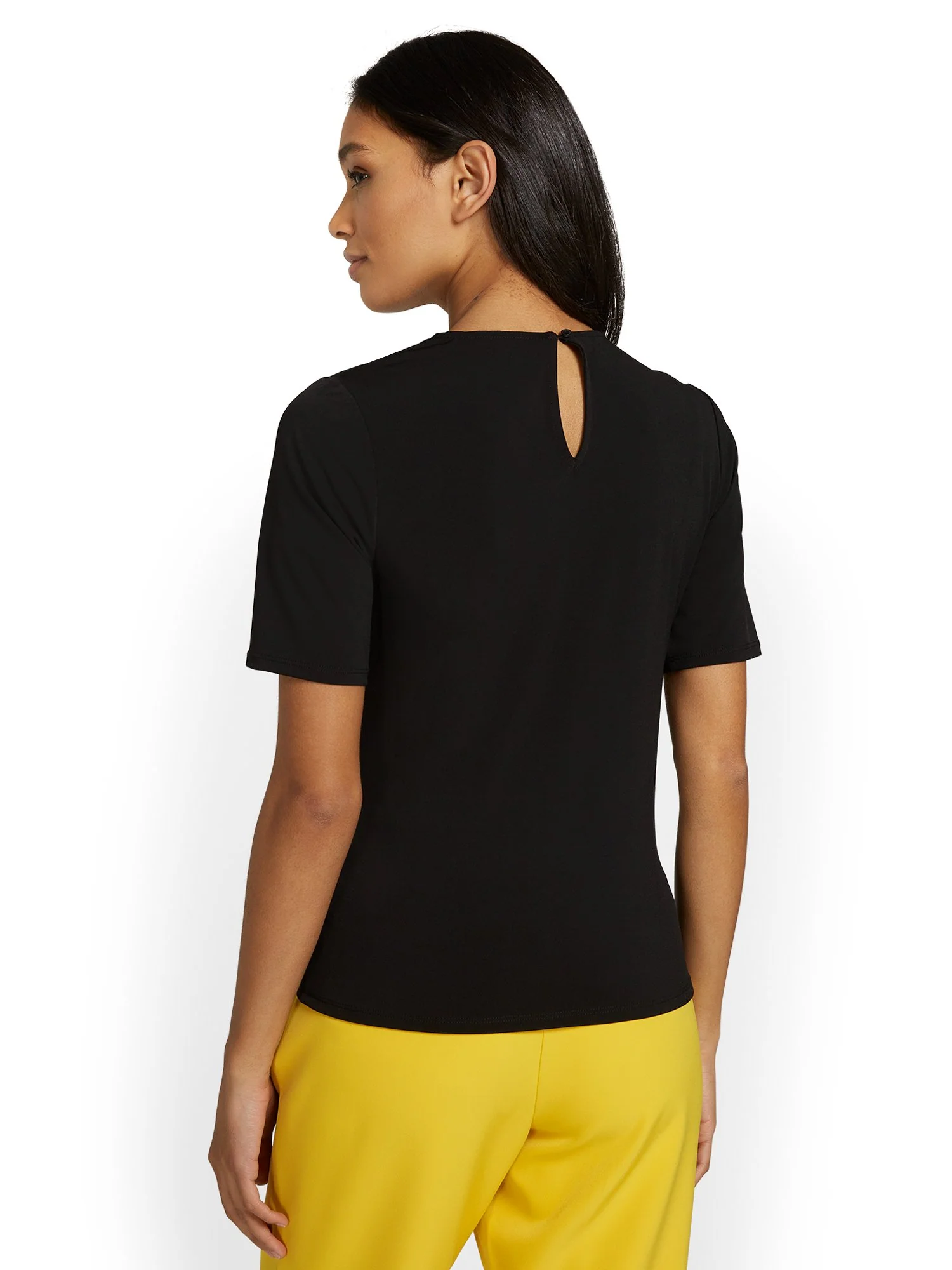 Chain-Detail Cut-Out Knit Top - Image 2
