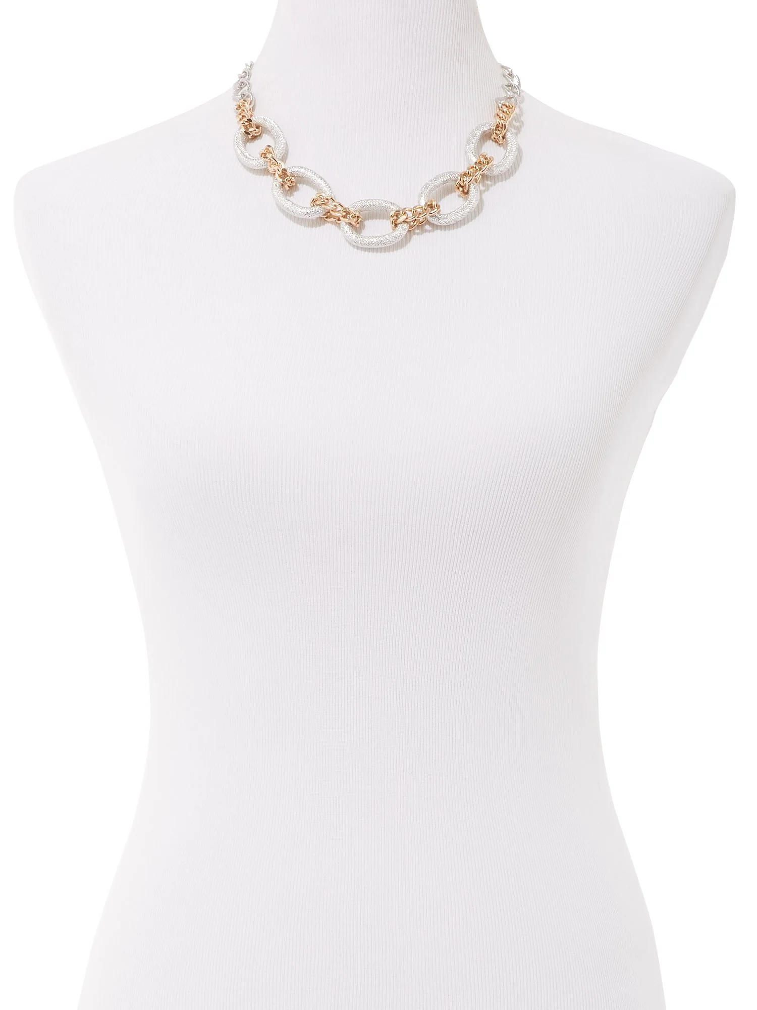 Chain-Link Statement Necklace - Image 2