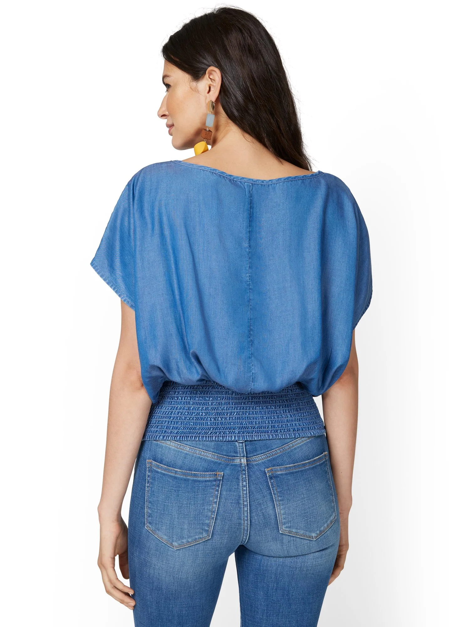 Chambray Corset Blouse - Image 3
