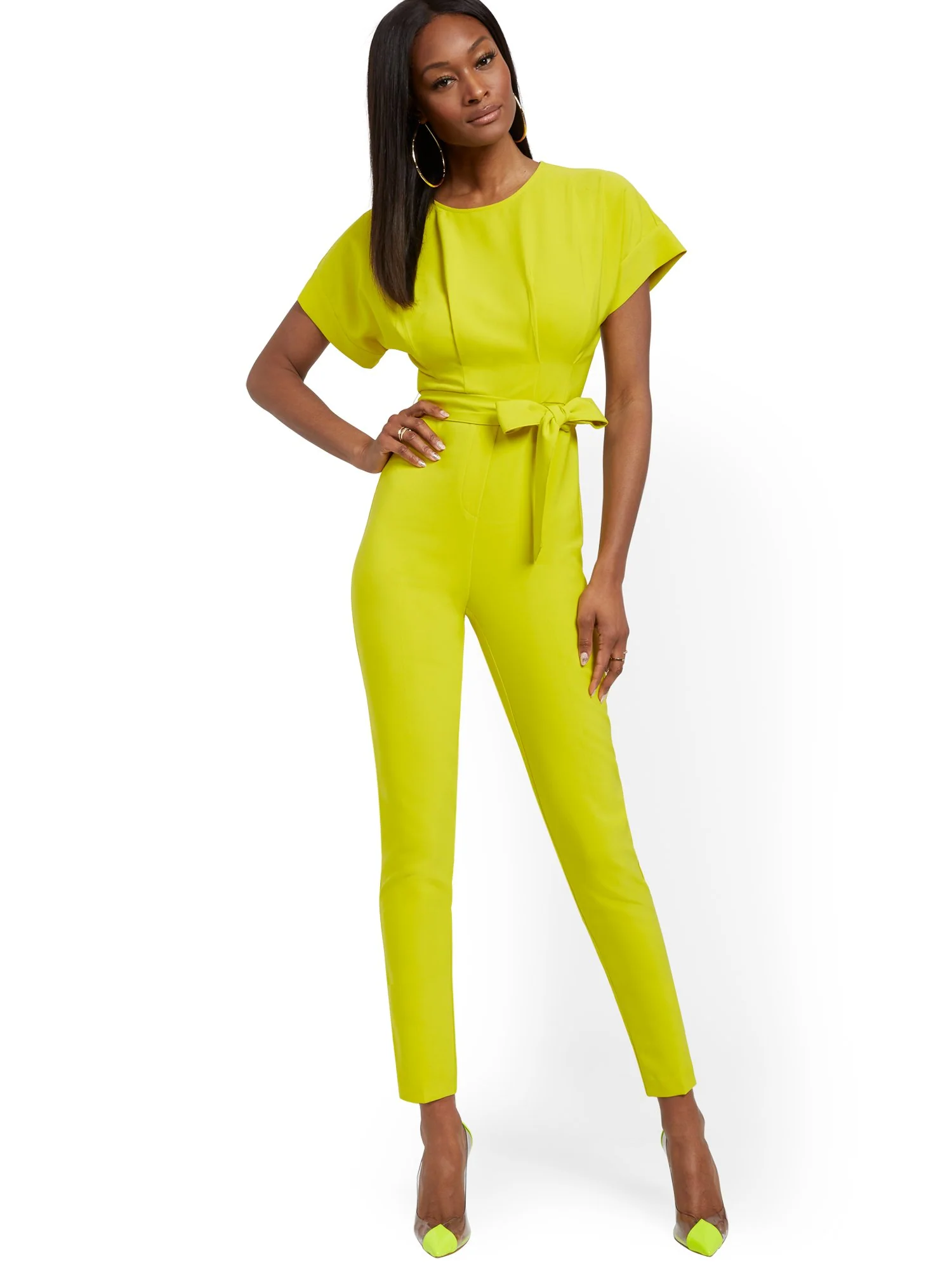 Chartreuse Dolman Jumpsuit - Image 2