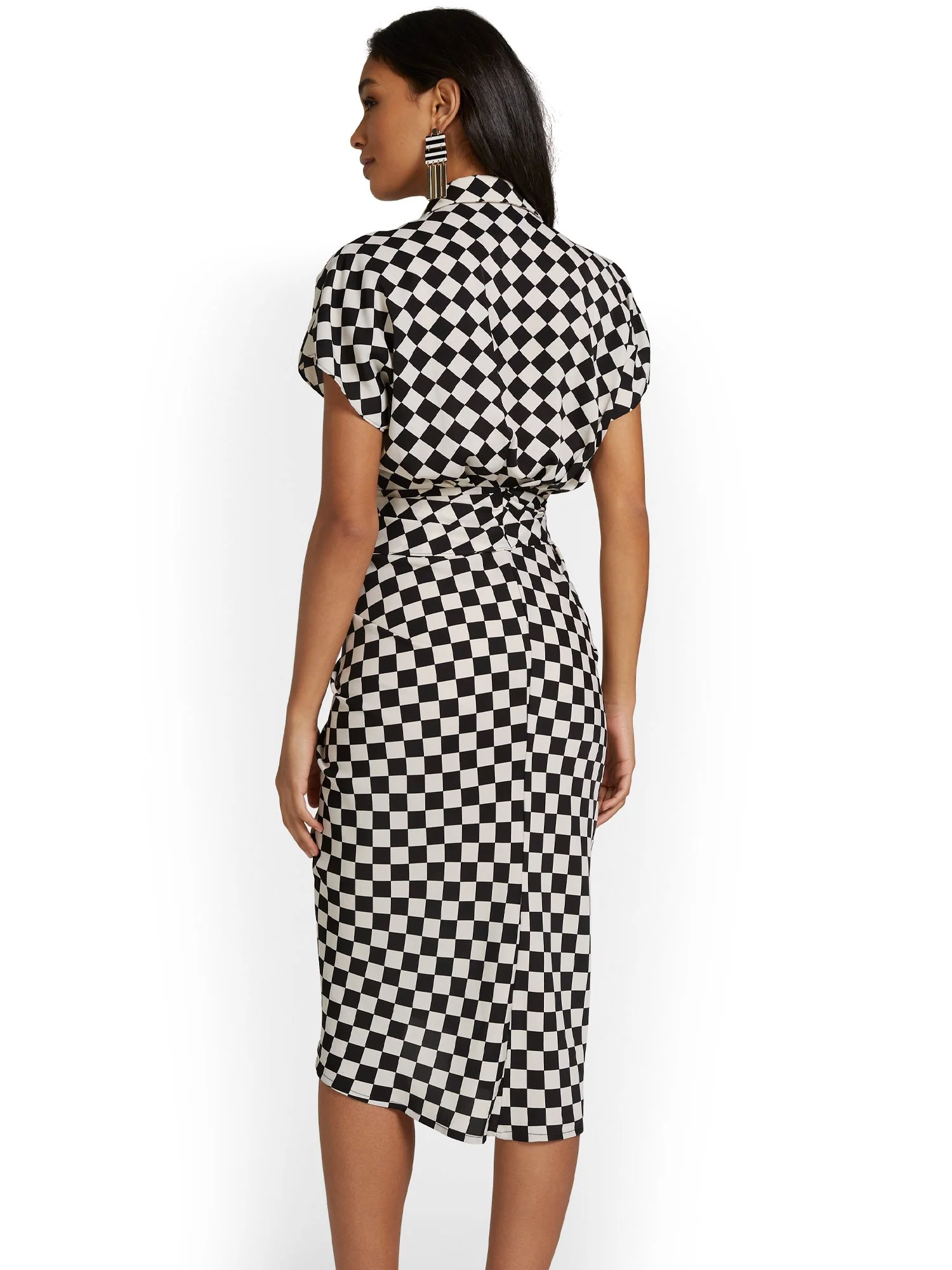 Do+Be Check-Print Shirred Shirtdress - Brands We Love - Image 2