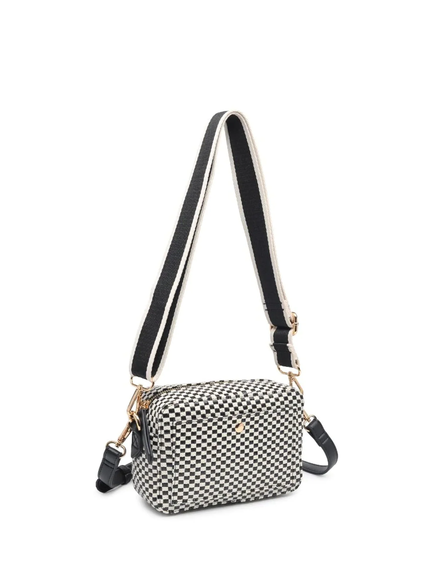 American Fashion Accessories Check-Woven Crossbody Bag - Brands We Love - Image 2
