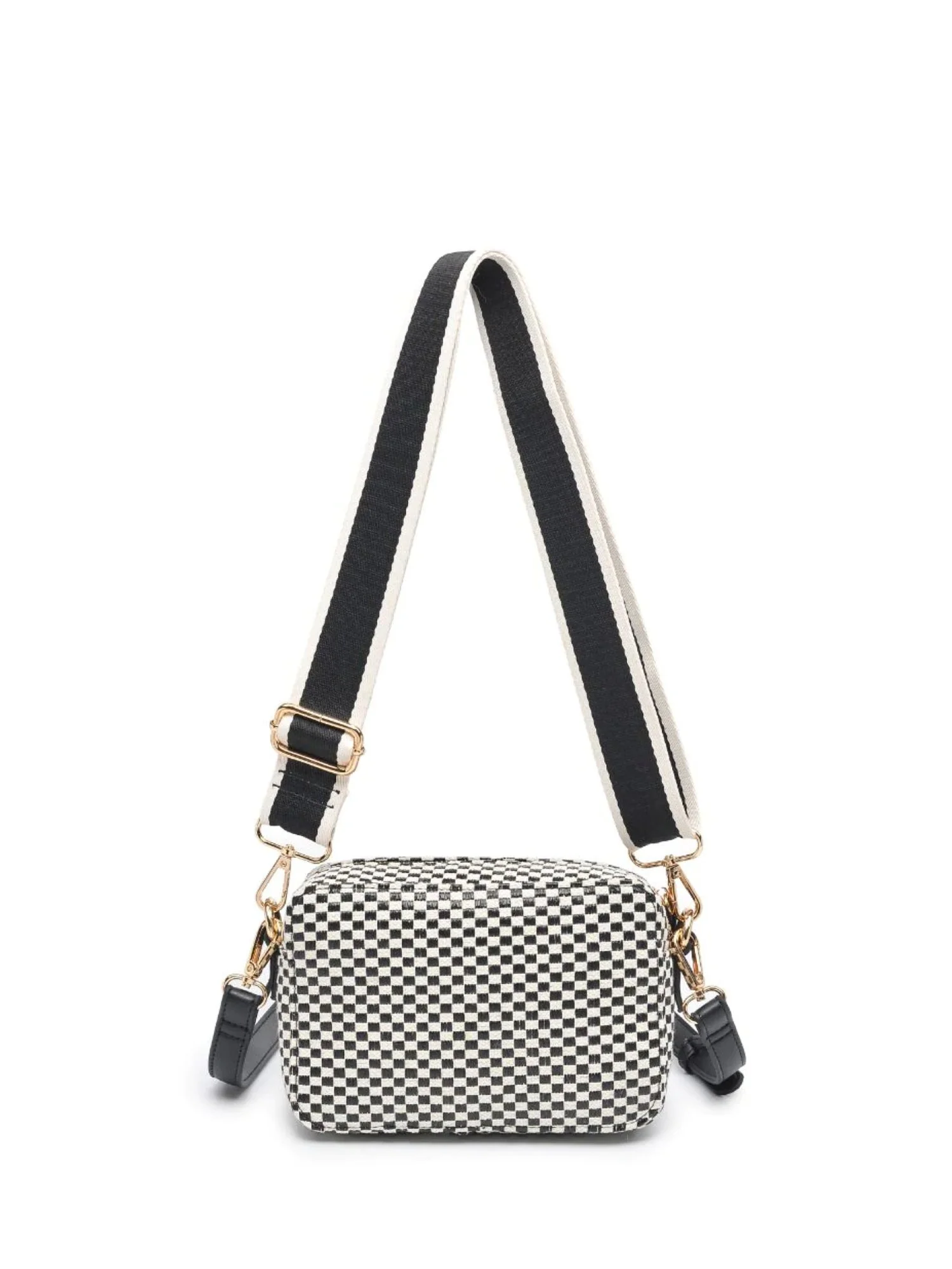 American Fashion Accessories Check-Woven Crossbody Bag - Brands We Love - Image 3