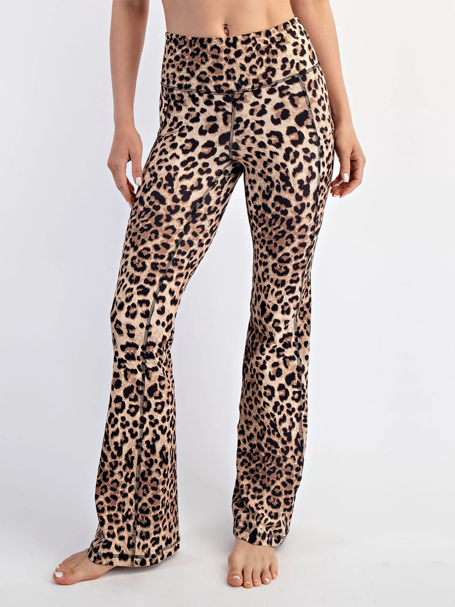 Cheetah Print Flare Leggings - Image 4