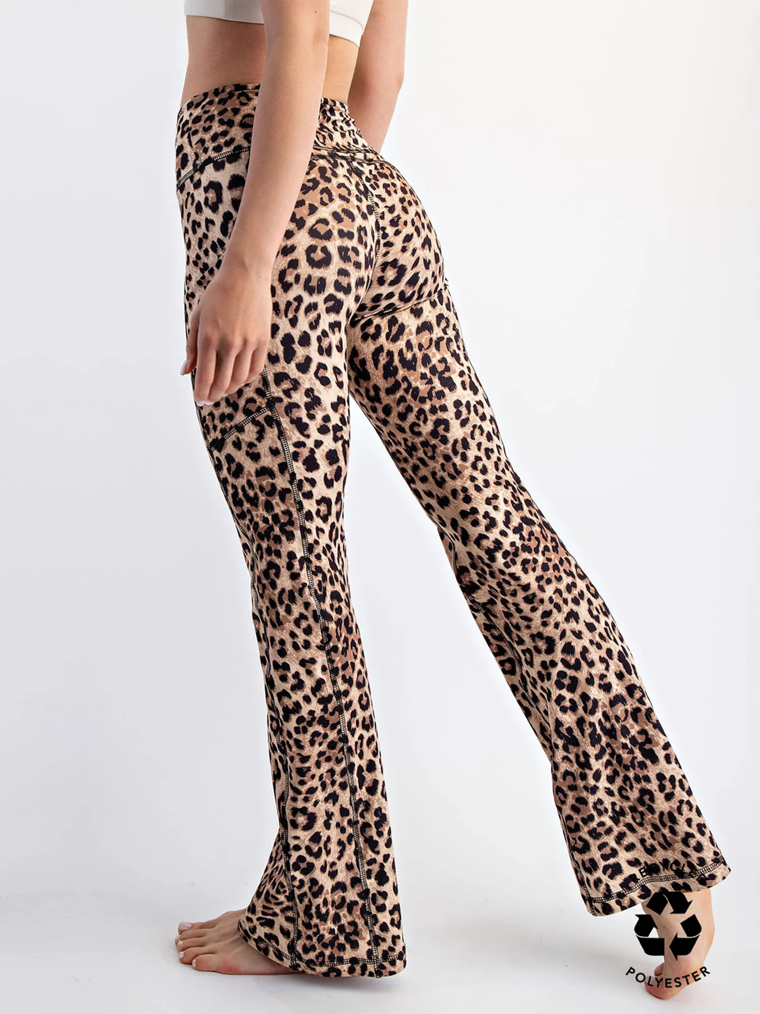 Cheetah Print Flare Leggings - Image 5