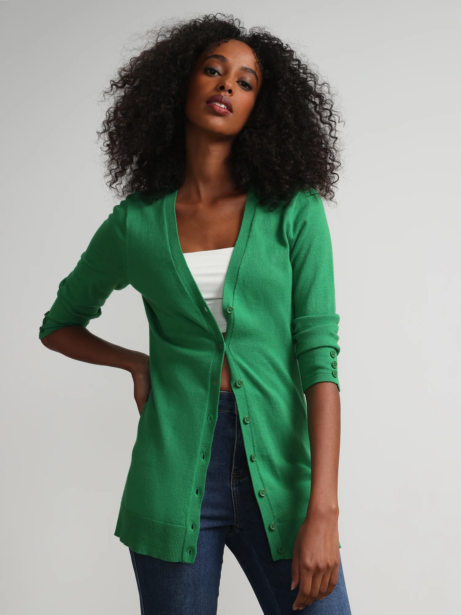 Chelsea V-Neck Long Cardigan - Image 20