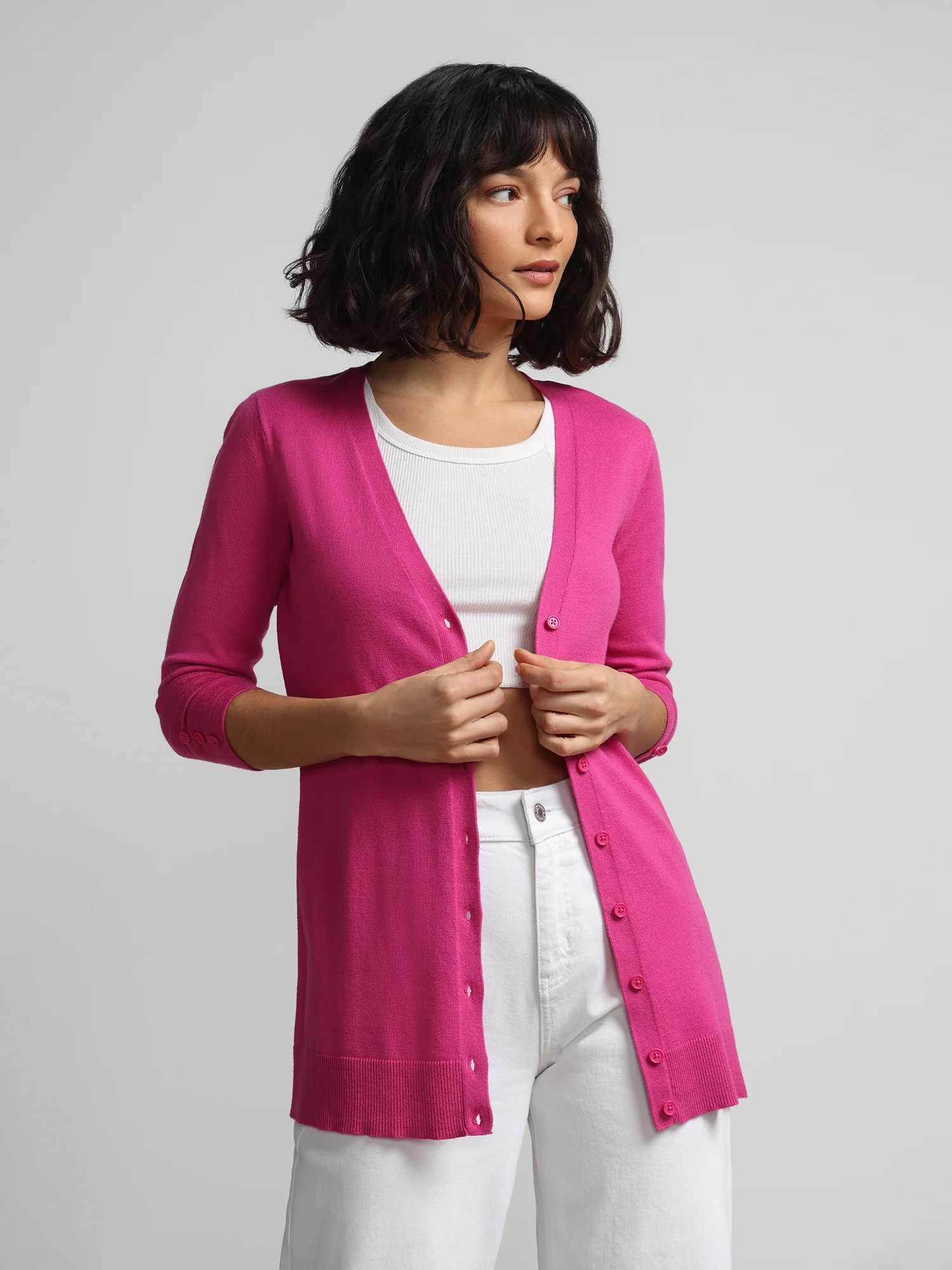 Chelsea V-Neck Long Cardigan - Image 25