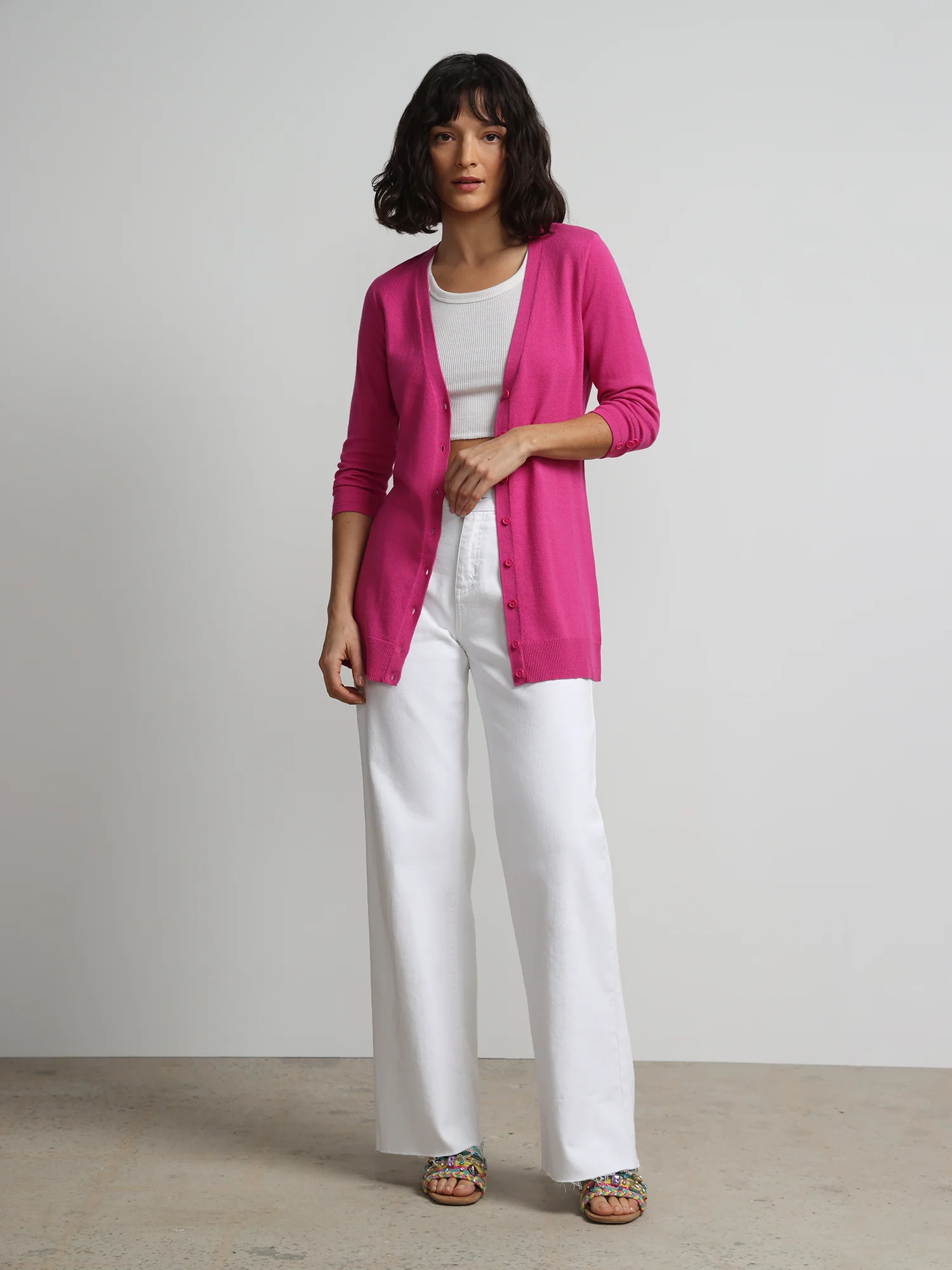 Chelsea V-Neck Long Cardigan - Image 27