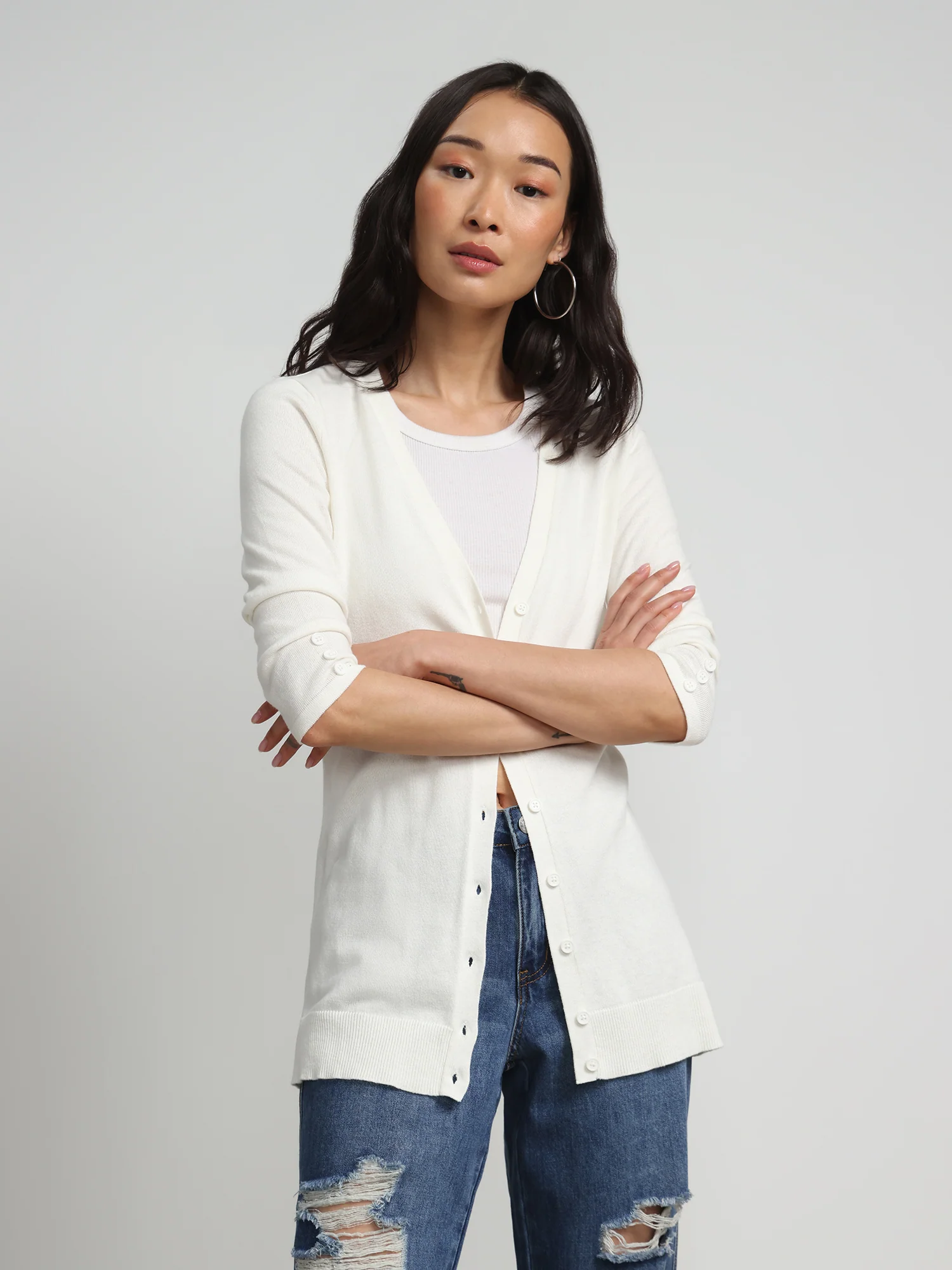 Chelsea V-Neck Long Cardigan - Image 5