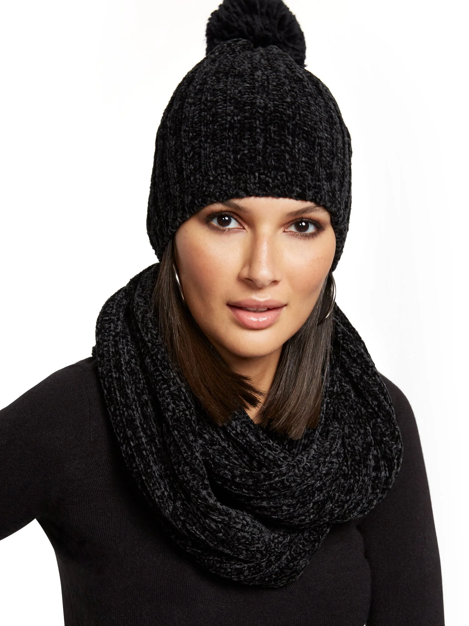 Chenille Pom-Pom Hat - Image 3