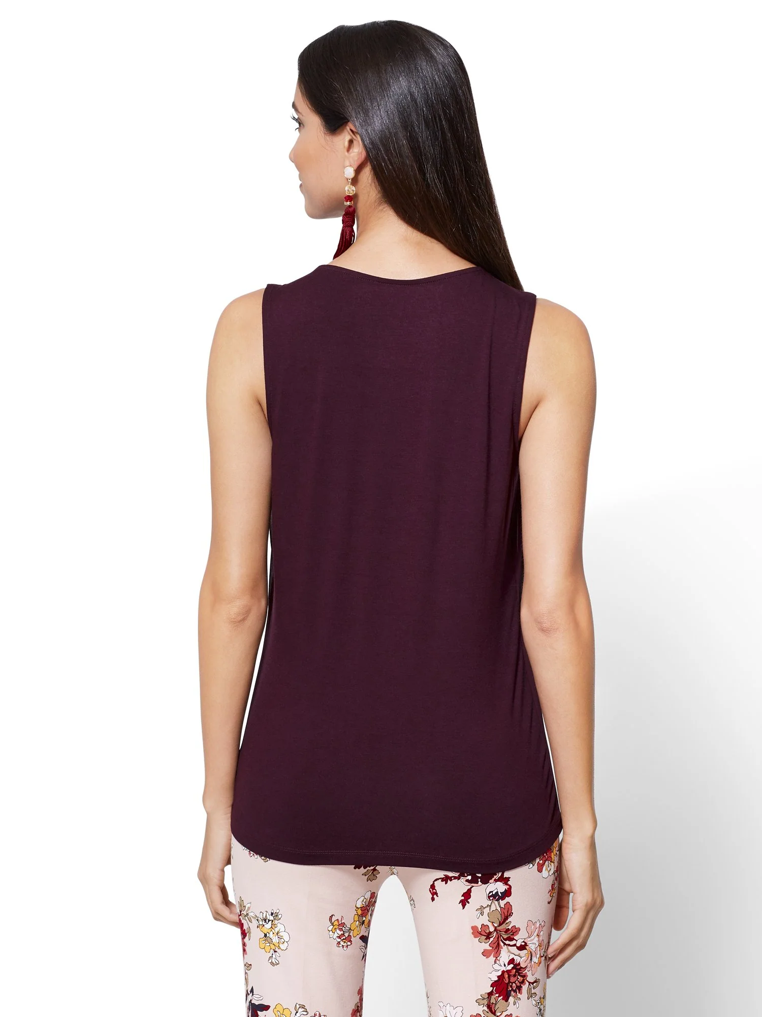 Chiffon-Overlay Pleated Shell - 7th Avenue - Image 3