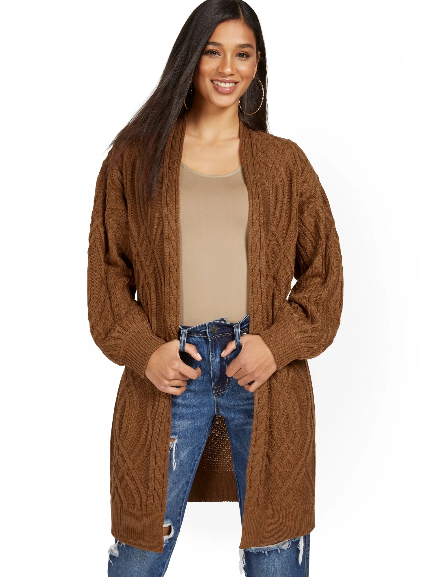 Chunky Cable-Knit Cardigan - Image 5