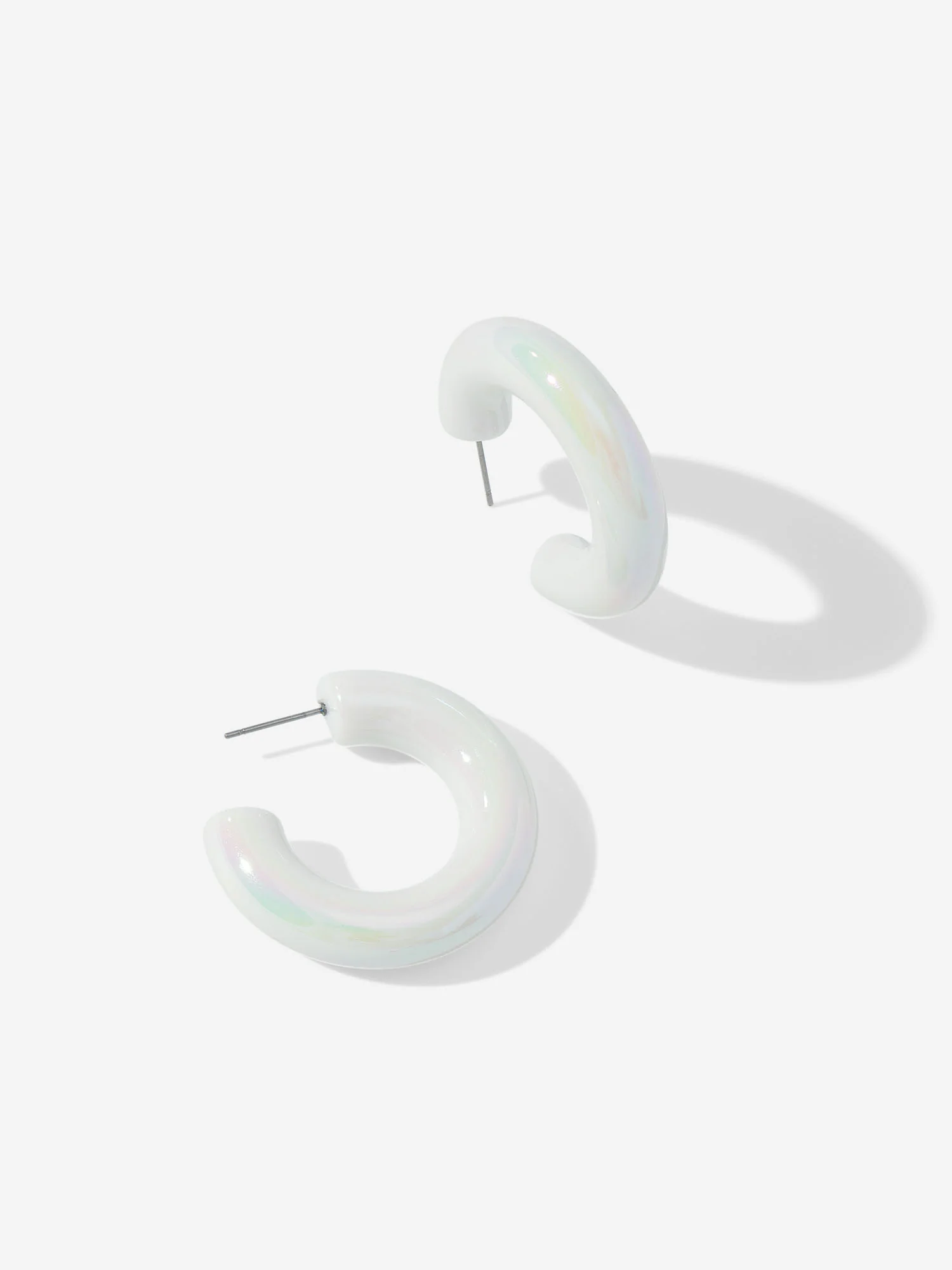 Chunky Iridescent Hoops - Image 3