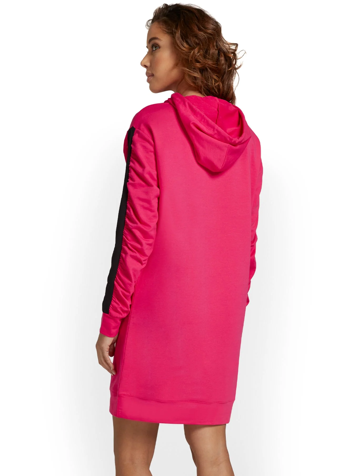 Cinched French Terry Sweatshirt Dress - Image 3