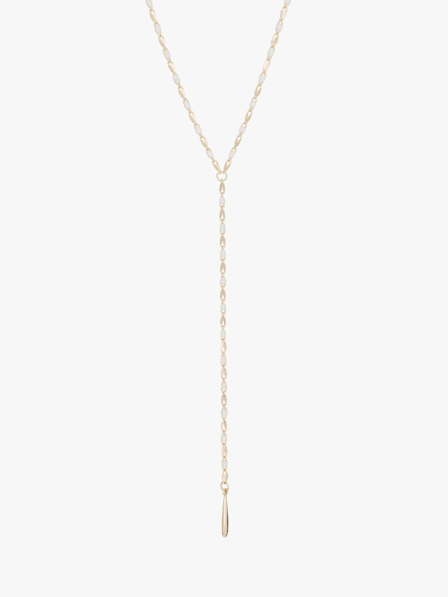 Coated Metal Drop Necklace